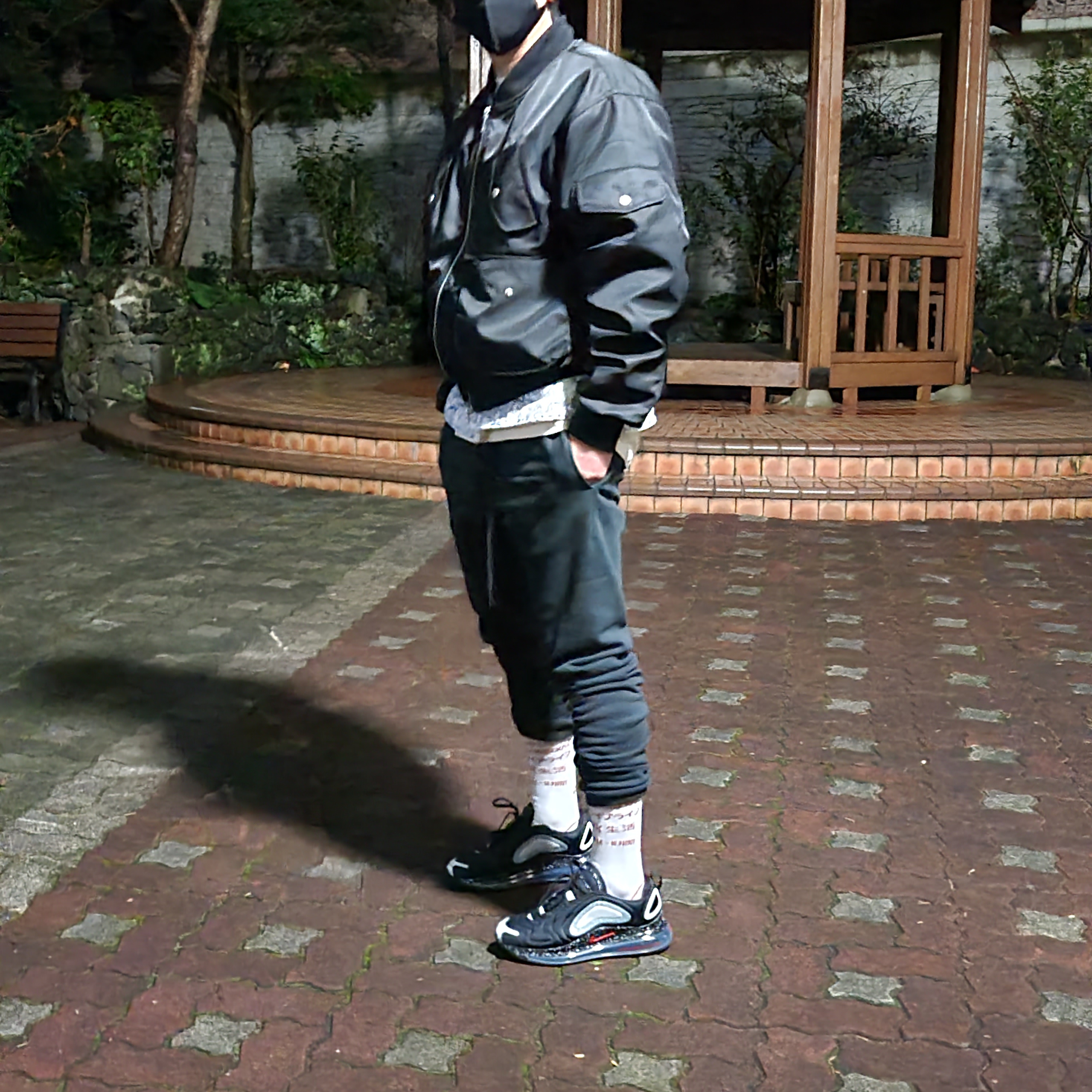Nike x Undercover Air Max 720 Black 착용 스타일