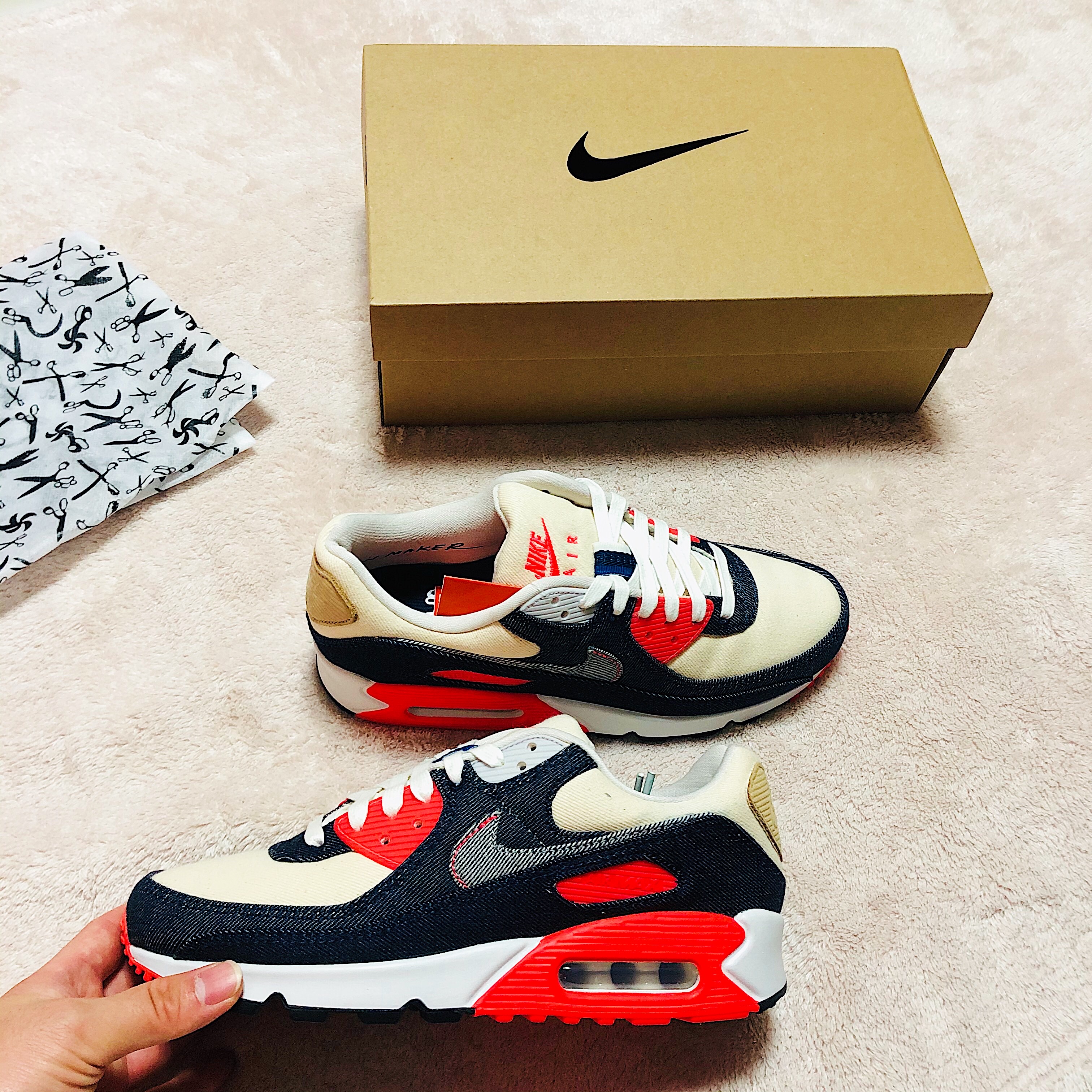 Nike x Denham Air Max 90 Infrared 착용 스타일