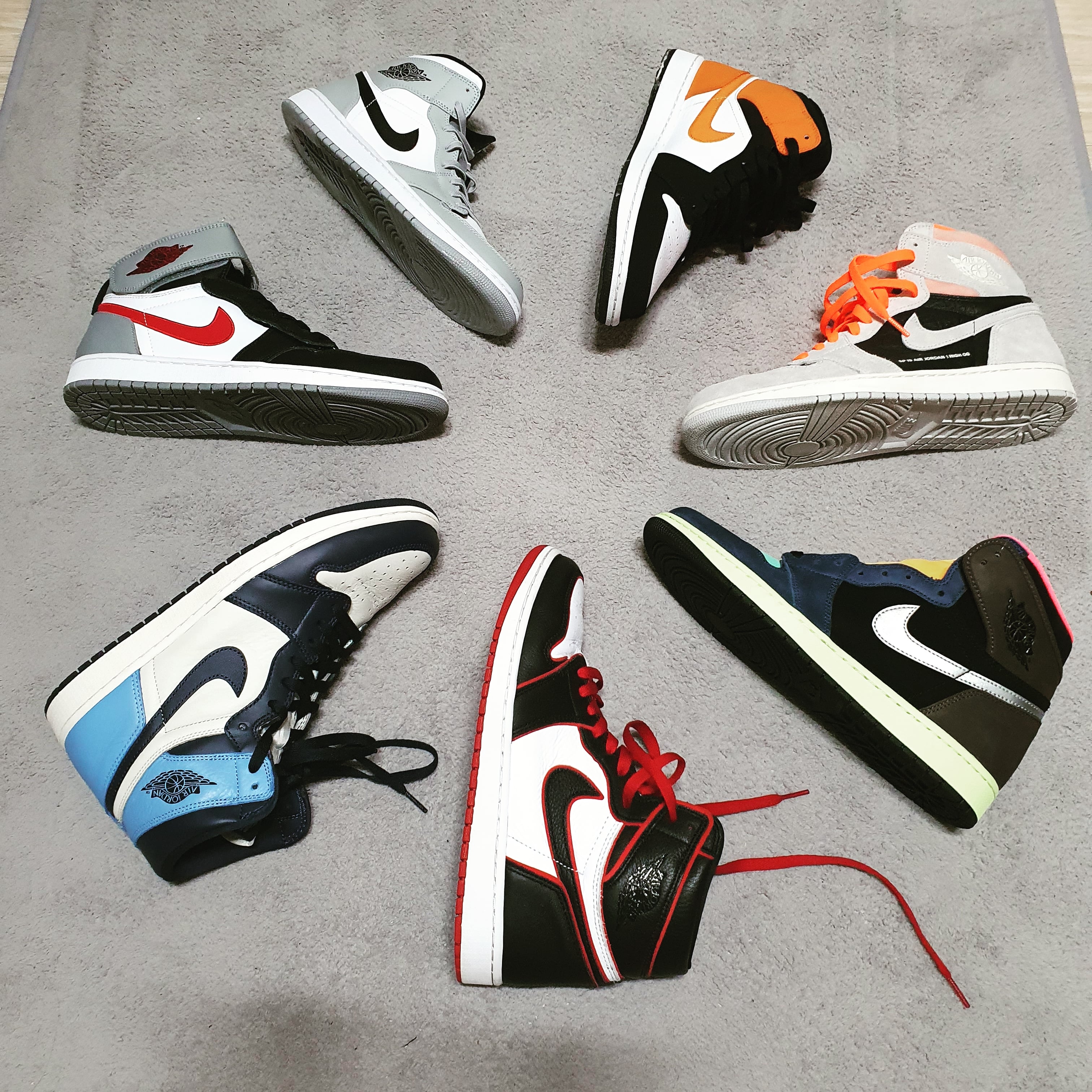 Jordan 1 Retro High OG Bloodline, Jordan 1 Retro High Obsidian UNC 착용 스타일