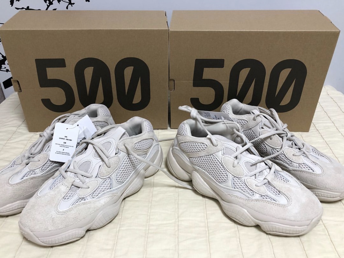 Adidas Yeezy 500 Blush 2018 착용 스타일 - 5