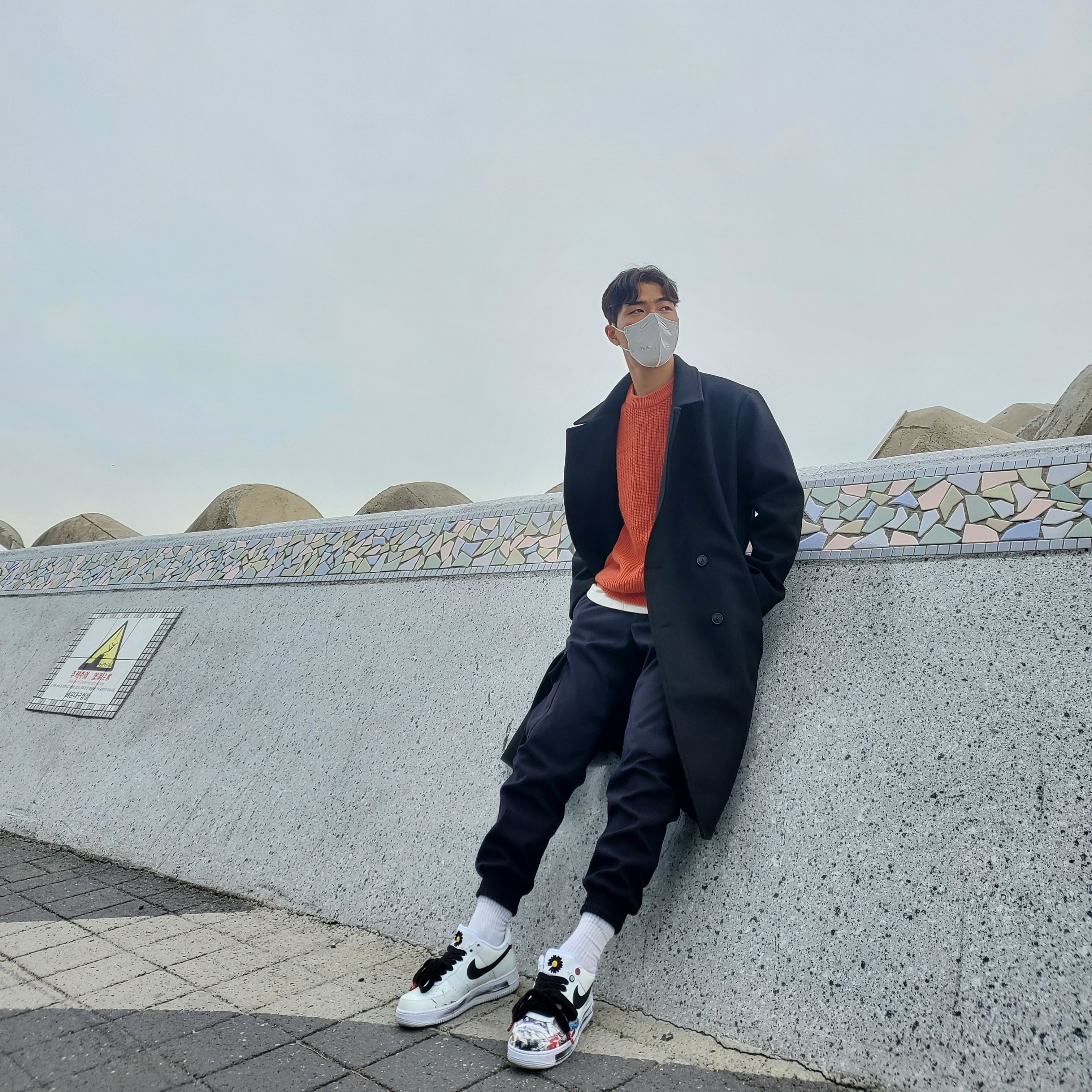 Nike x Peaceminusone Air Force 1 Low Para-Noise 2.0 착용 스타일 - 1
