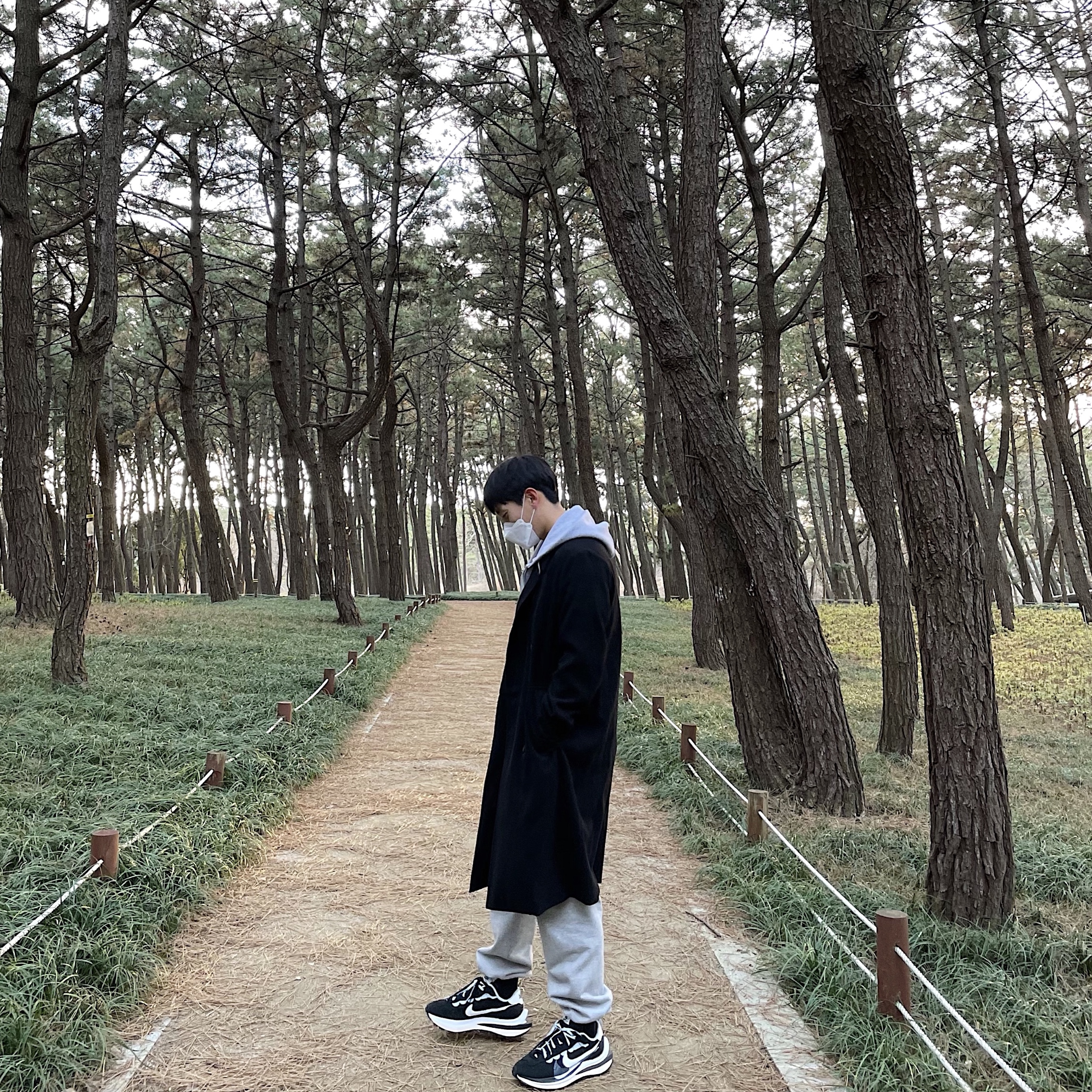 Nike x Sacai VaporWaffle Black White 착용 스타일
