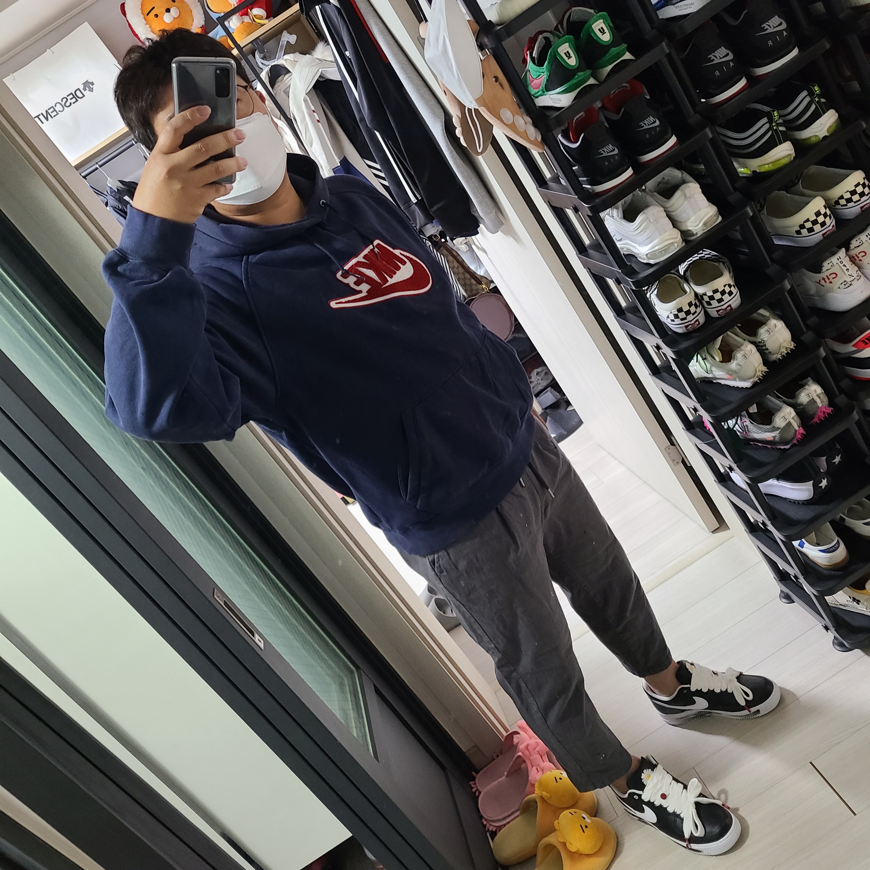 Nike x Peaceminusone Air Force 1 Low Para-Noise 착용 스타일
