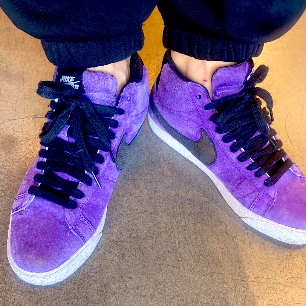 Nike SB Blazer Varsity Purple 착용 스타일