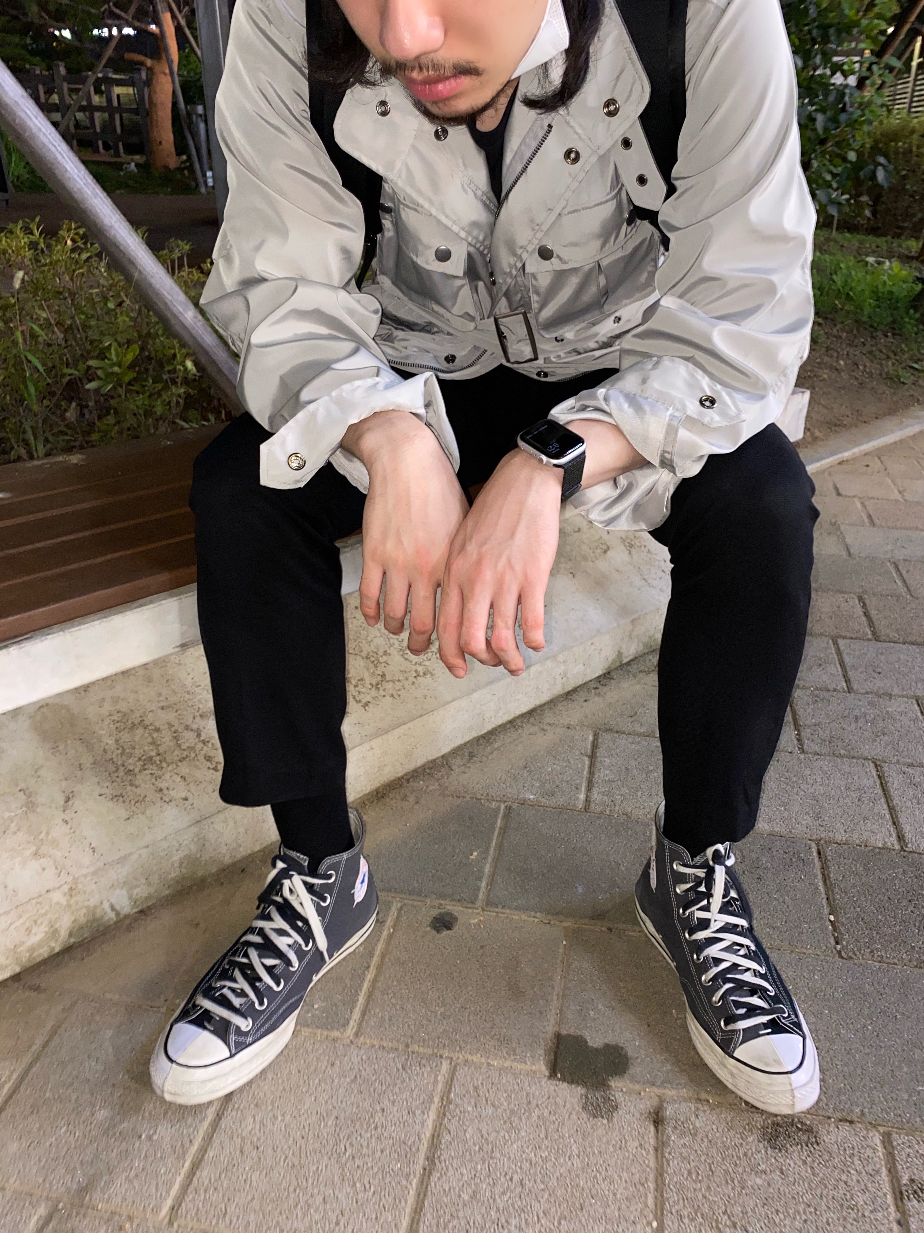 Converse x Slam Jam Chuck 70 Hi Reconstructed Black 착용 스타일 - 3