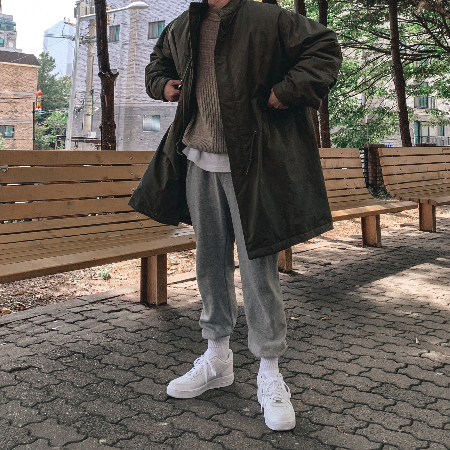 Nike Air Force 1 '07 Low White 착용 스타일