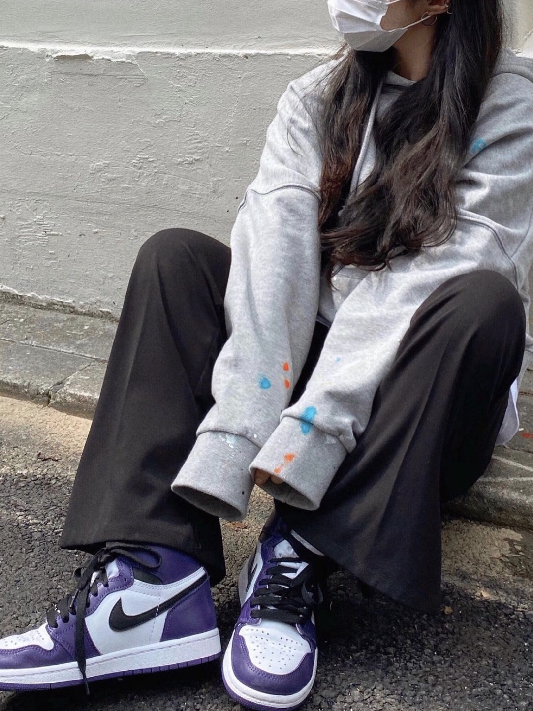 Jordan 1 Retro High OG Court Purple 2020 착용 스타일 - 1