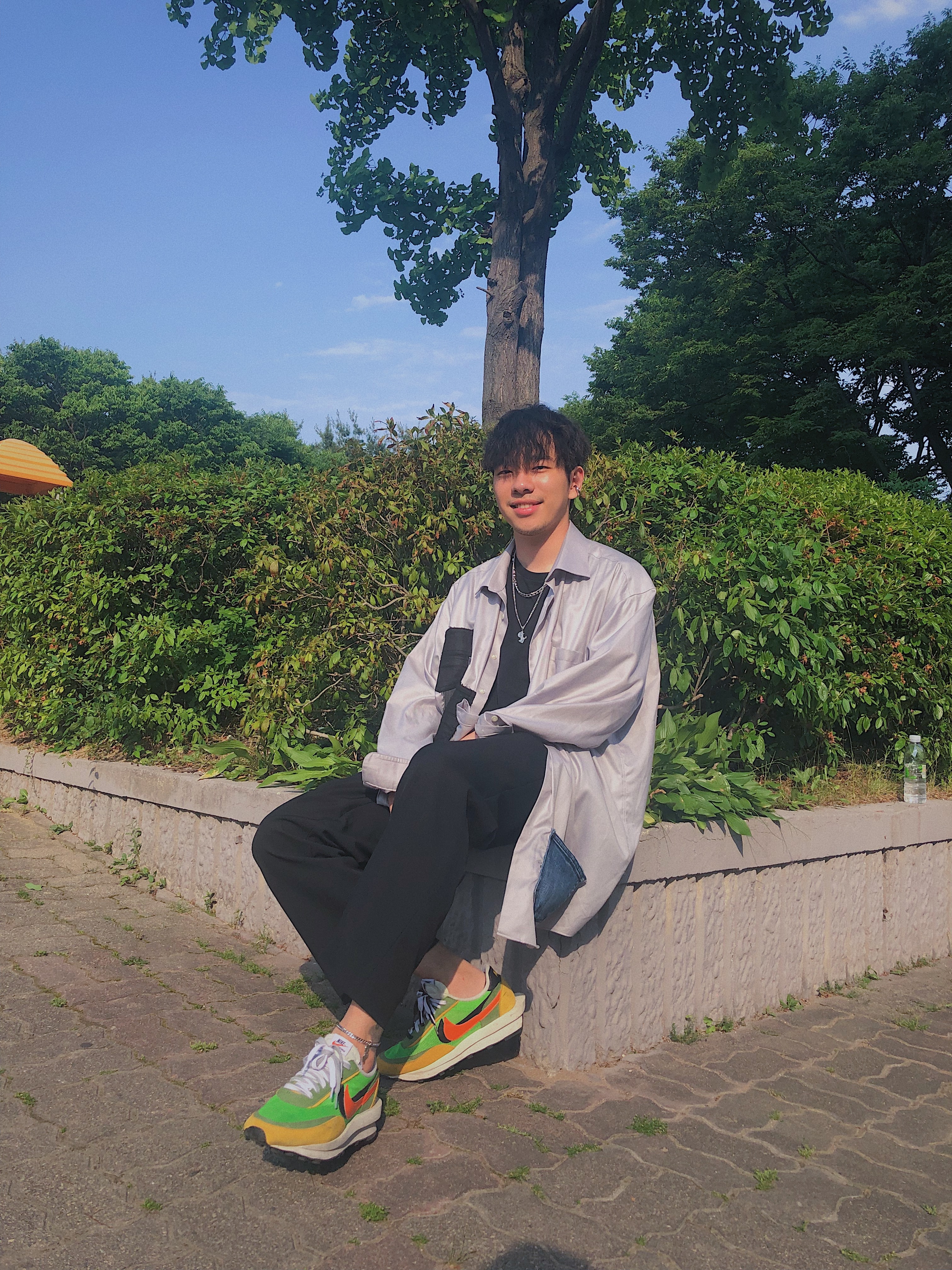 Nike x Sacai LDWaffle Green Multi 착용 스타일