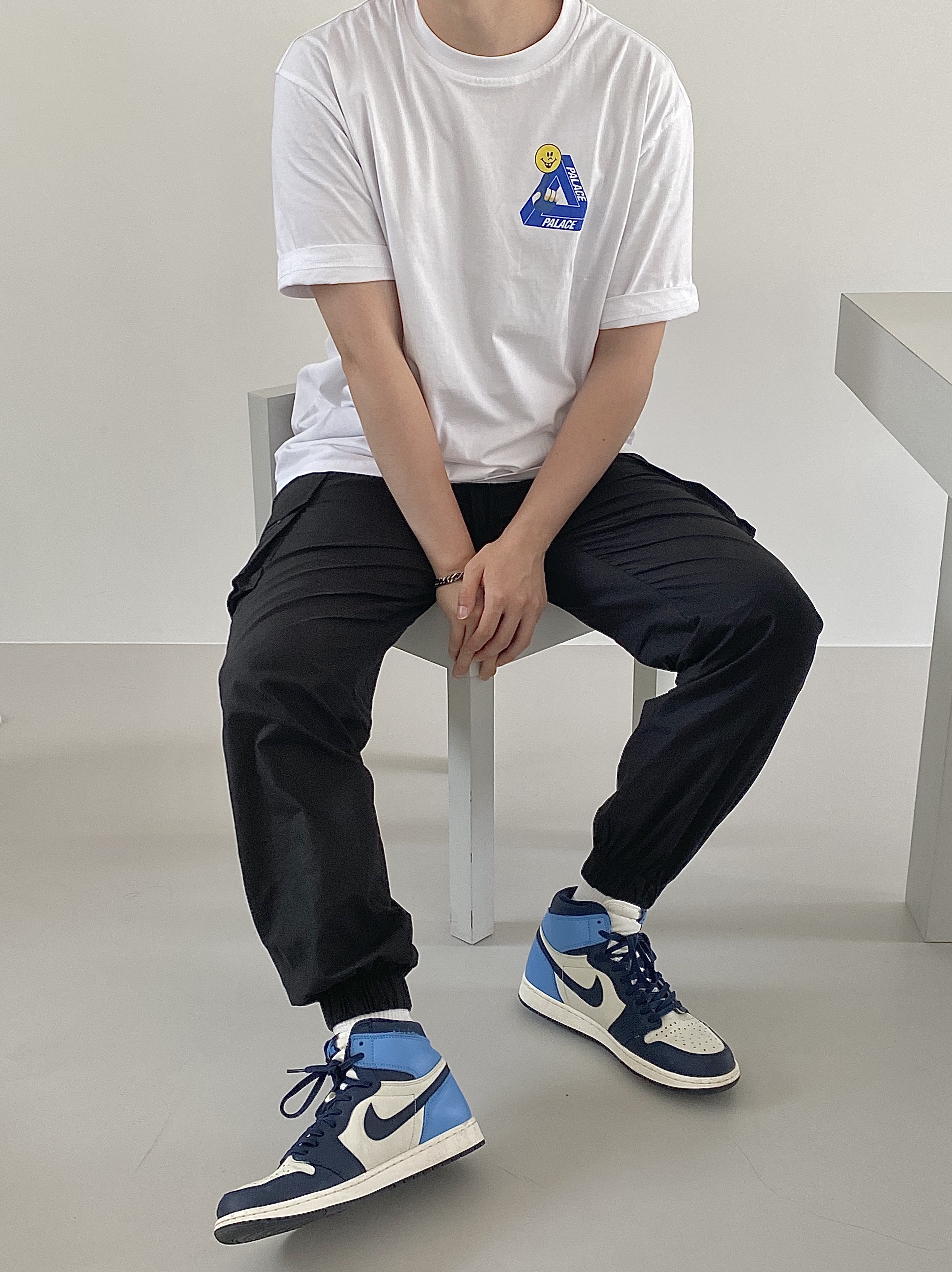 Jordan 1 Retro High Obsidian UNC 착용 스타일