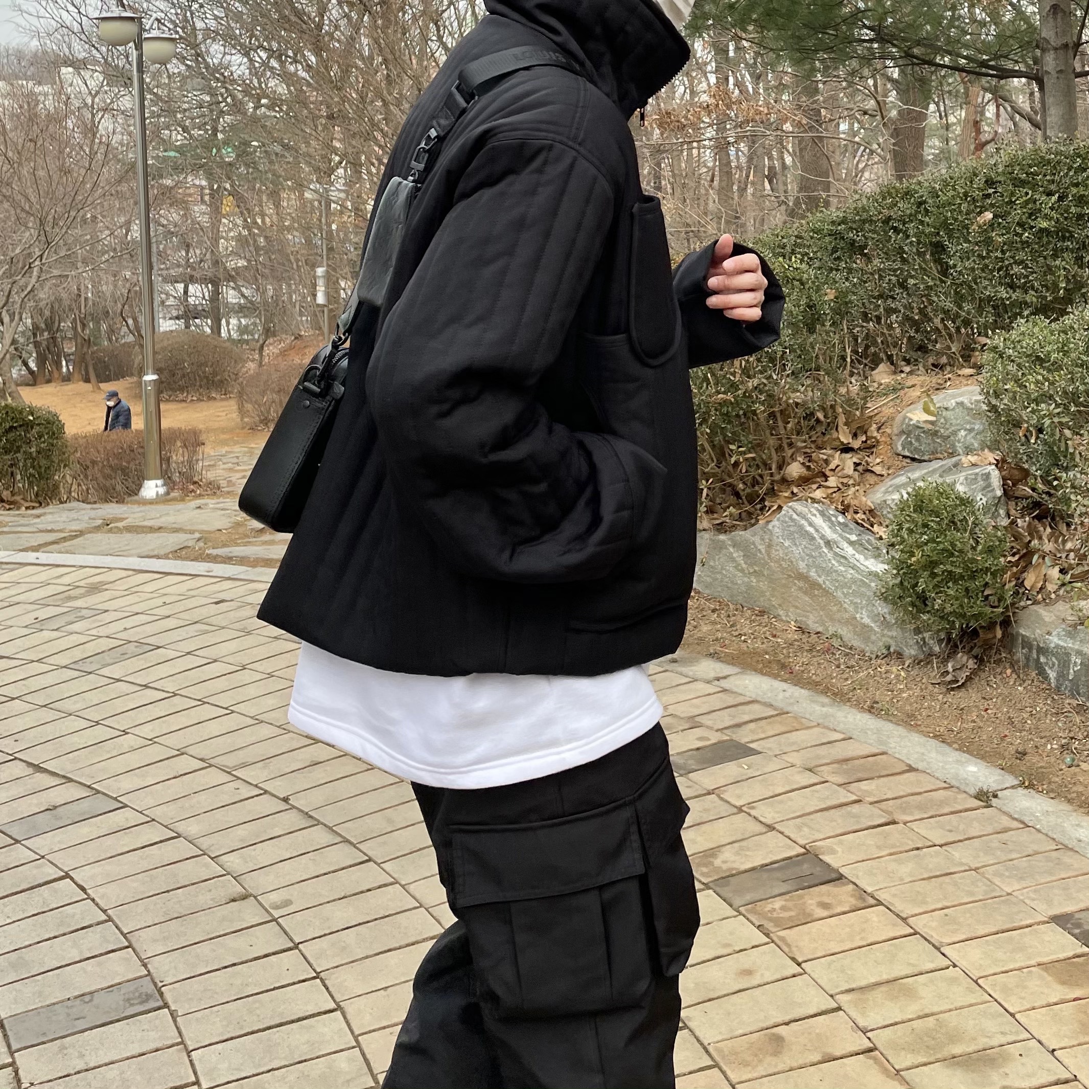 Nike x Sacai VaporWaffle Black White 착용 스타일 - 5