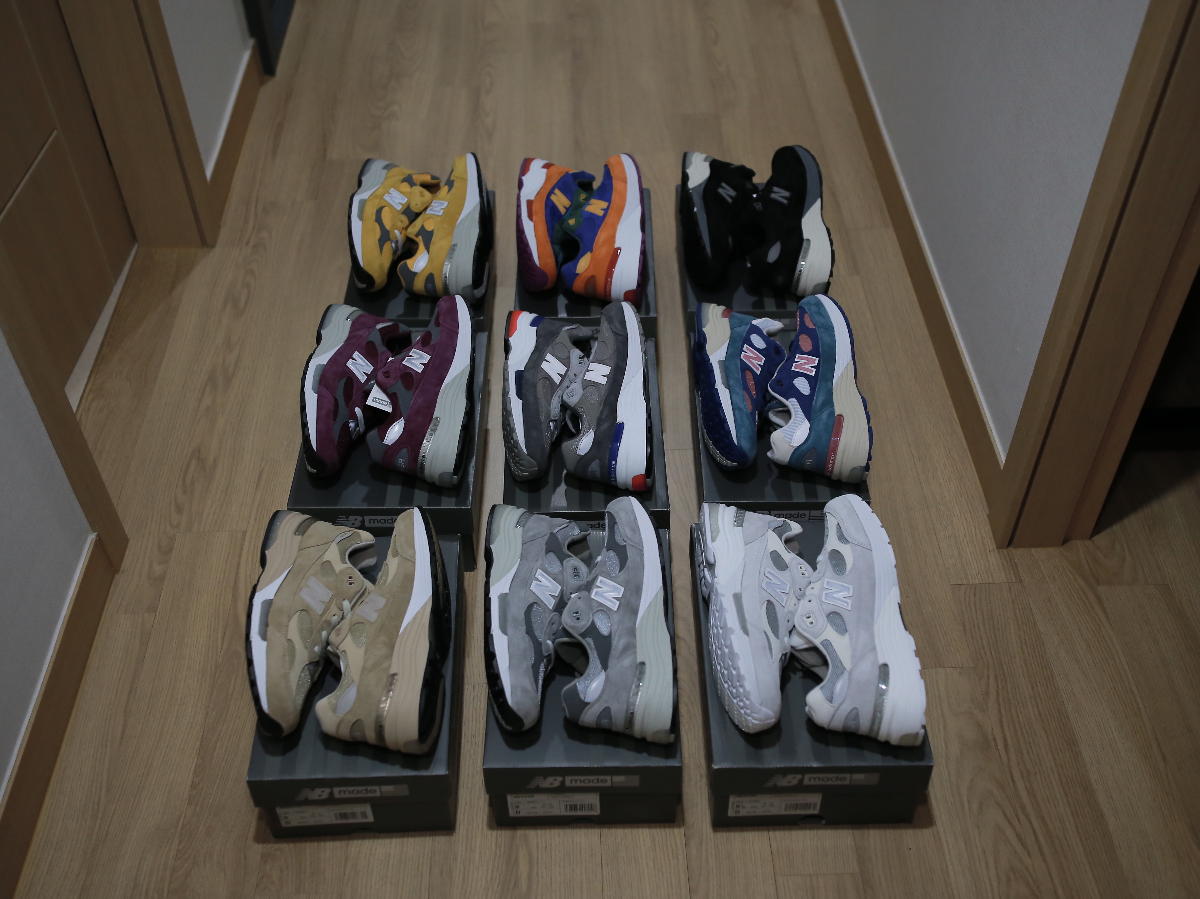 New Balance 992 Made in USA Grey - D Standard, New Balance 992 Made in USA Black 착용 스타일 - 3