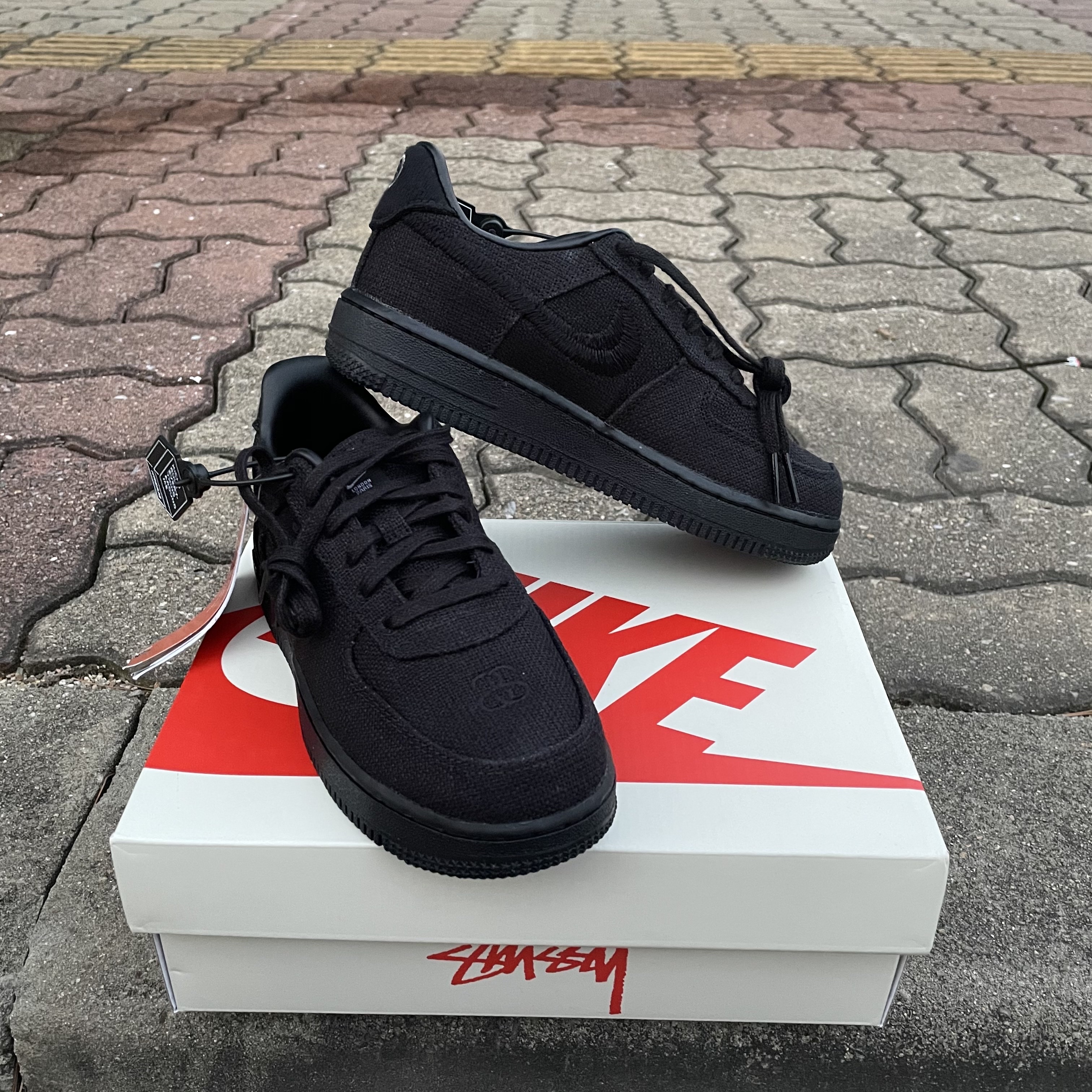(PS) Nike x Stussy Force 1 Low Triple Black 착용 스타일