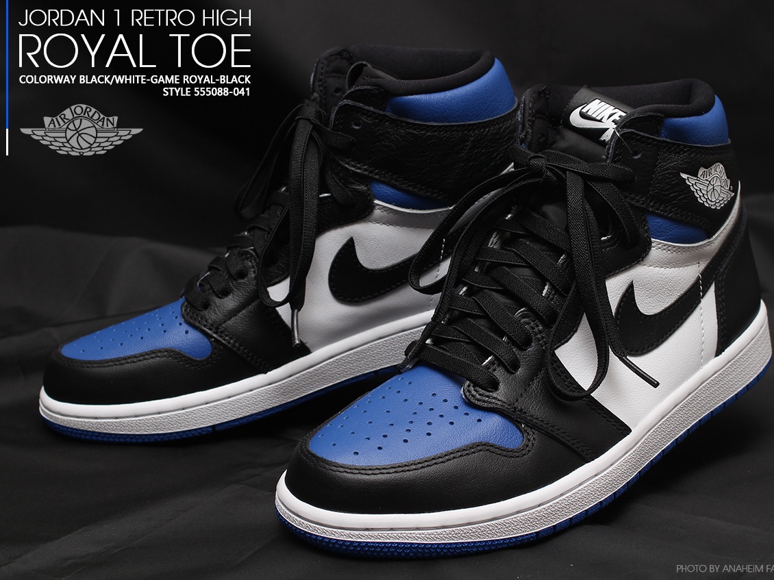Jordan 1 Retro High OG Royal Toe 착용 스타일 - 3