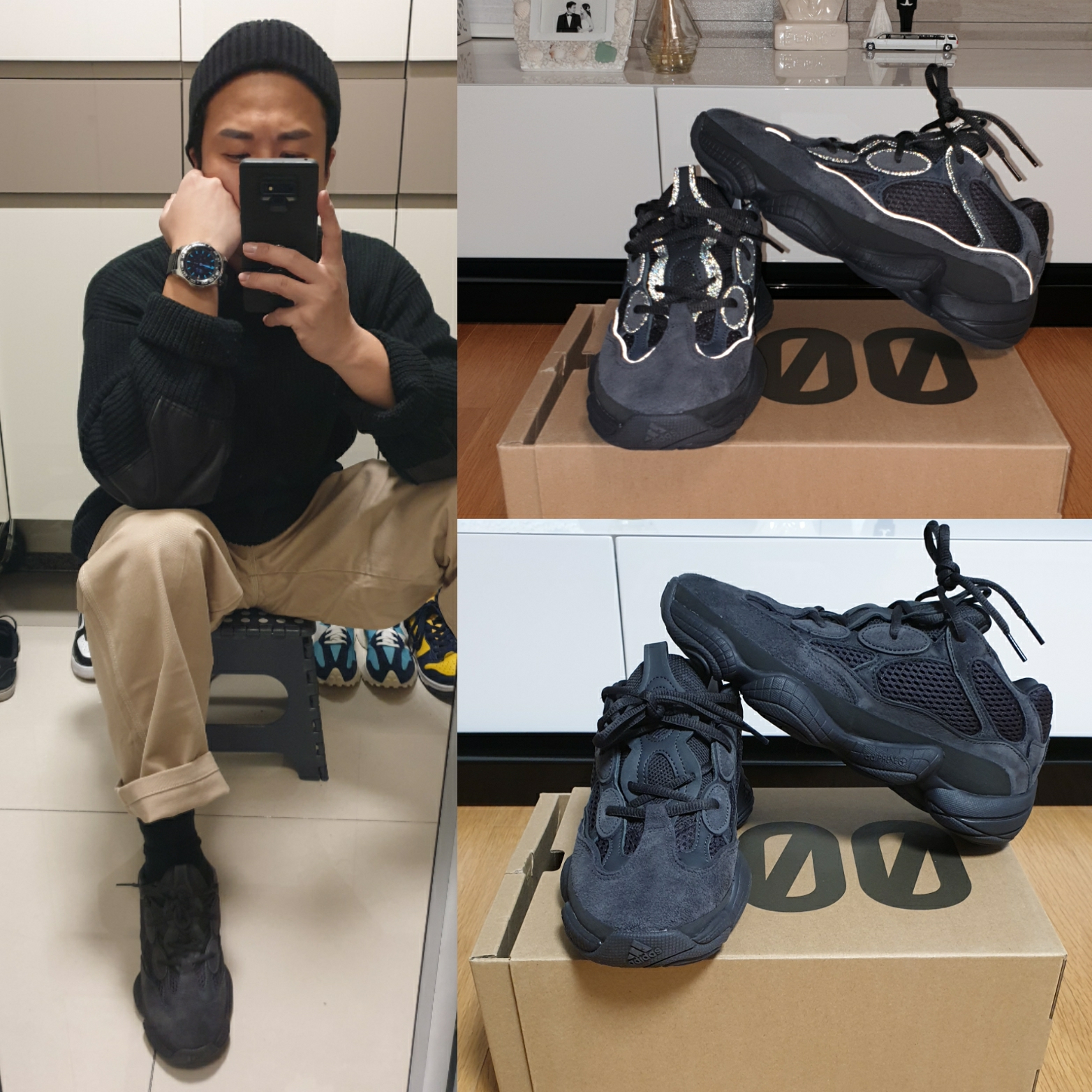 Adidas Yeezy 500 Utility Black 2018/2020 착용 스타일
