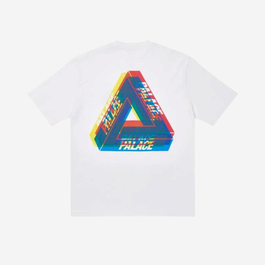 팔라스 트라이퍼그 컬러 블러 티셔츠 화이트 - 20FW