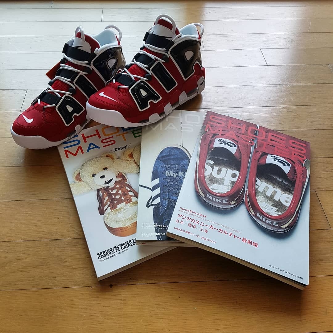 Nike Air More Uptempo 96 Bulls 2017 착용 스타일