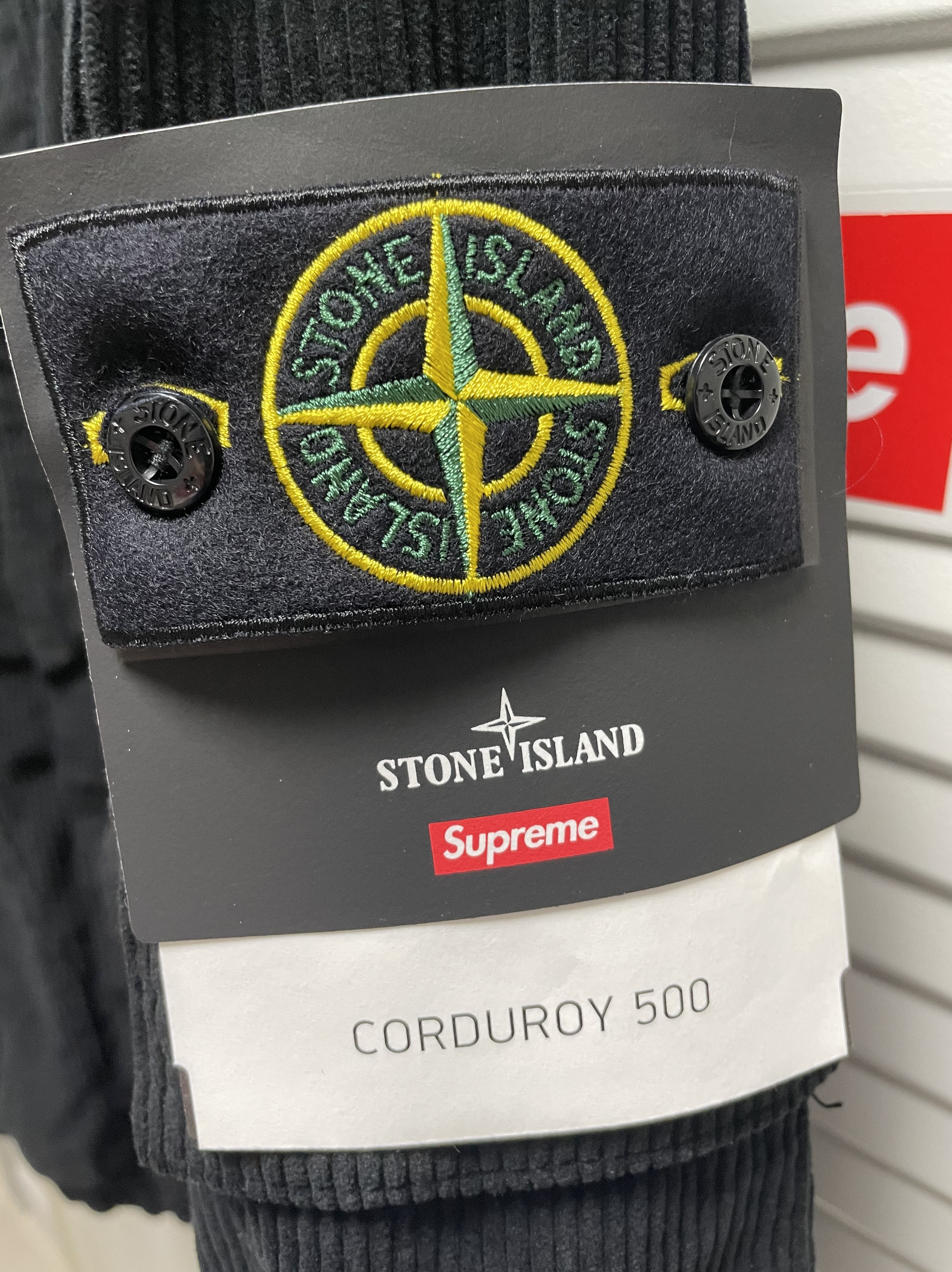 Supreme x Stone Island Corduroy Jacket Black - 20FW 착용 스타일 - 2