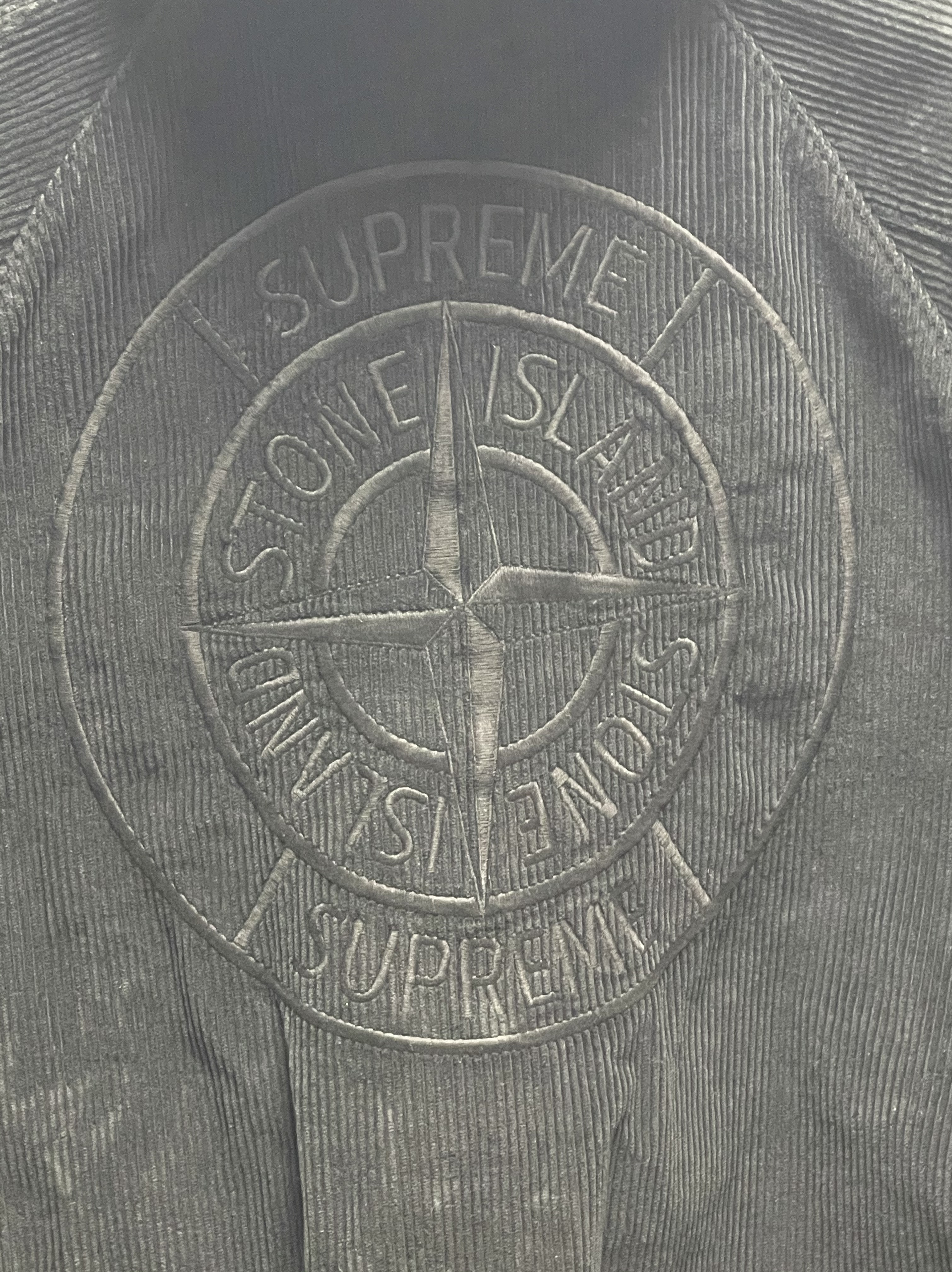 Supreme x Stone Island Corduroy Jacket Black - 20FW 착용 스타일 - 1