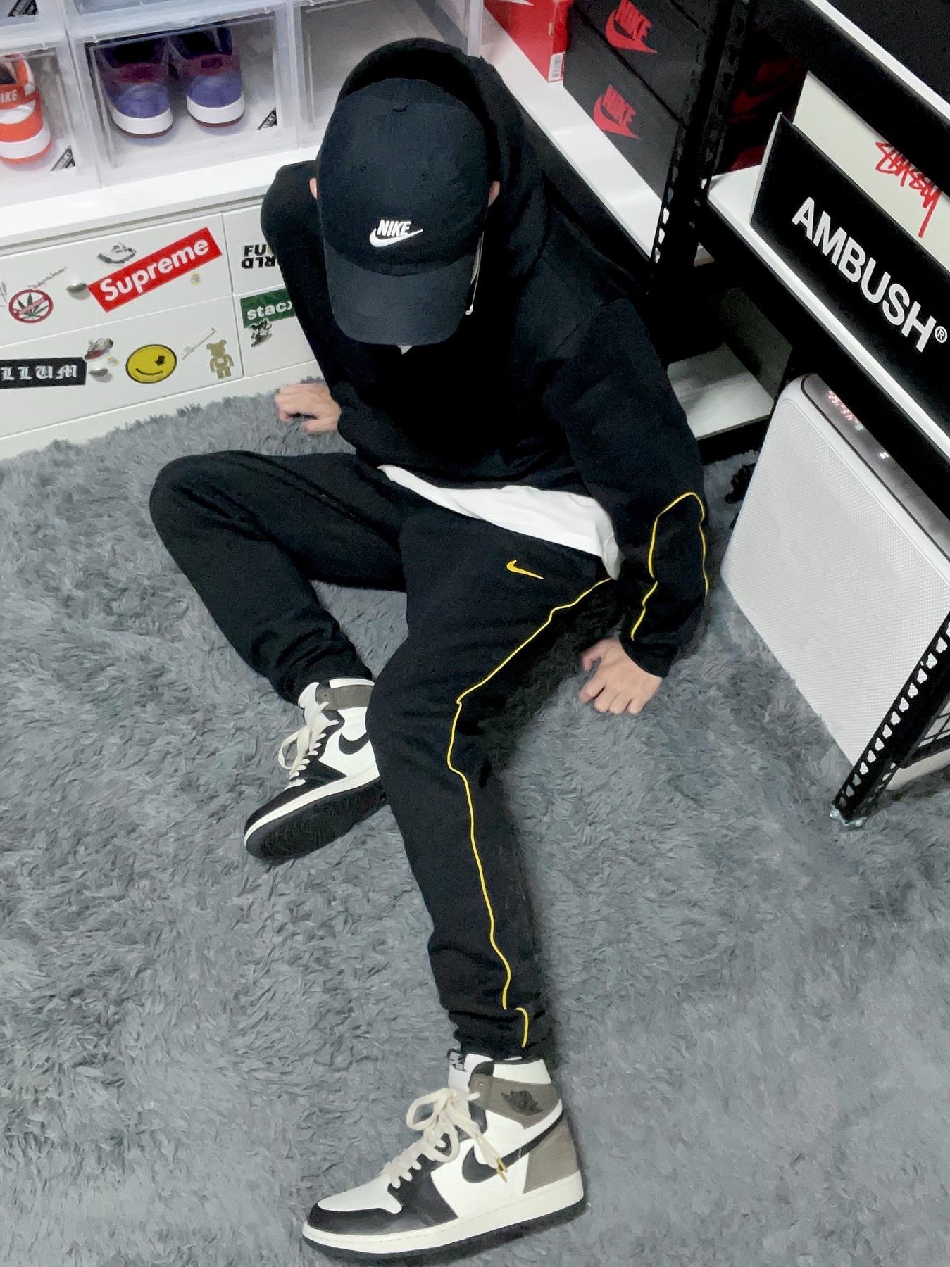 Nike x Drake Nocta Essential Hoodie Black - Asia, Nike x Drake Nocta Fleece Pants Black - US/EU 착용 스타일