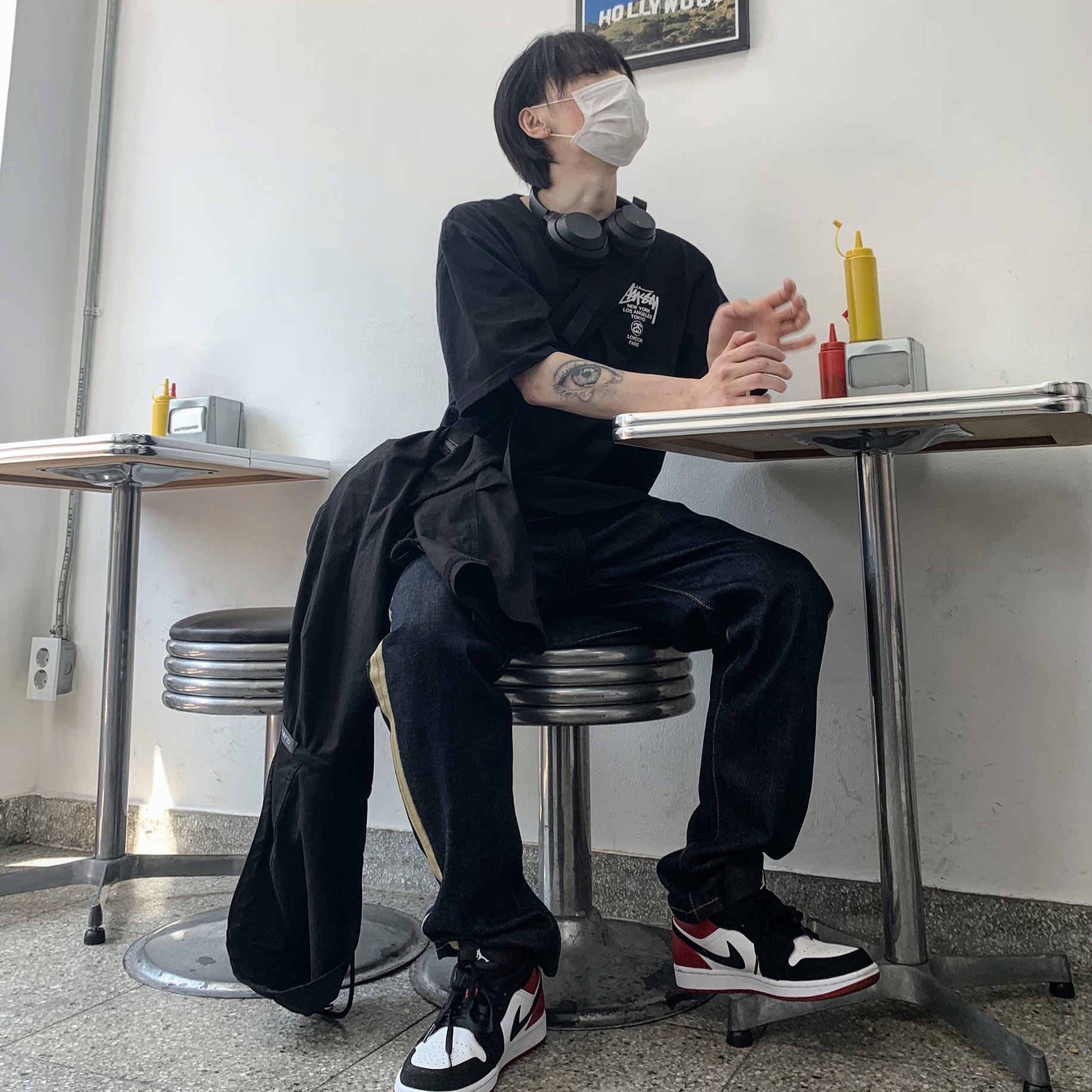 Jordan 1 Low Black Toe 착용 스타일