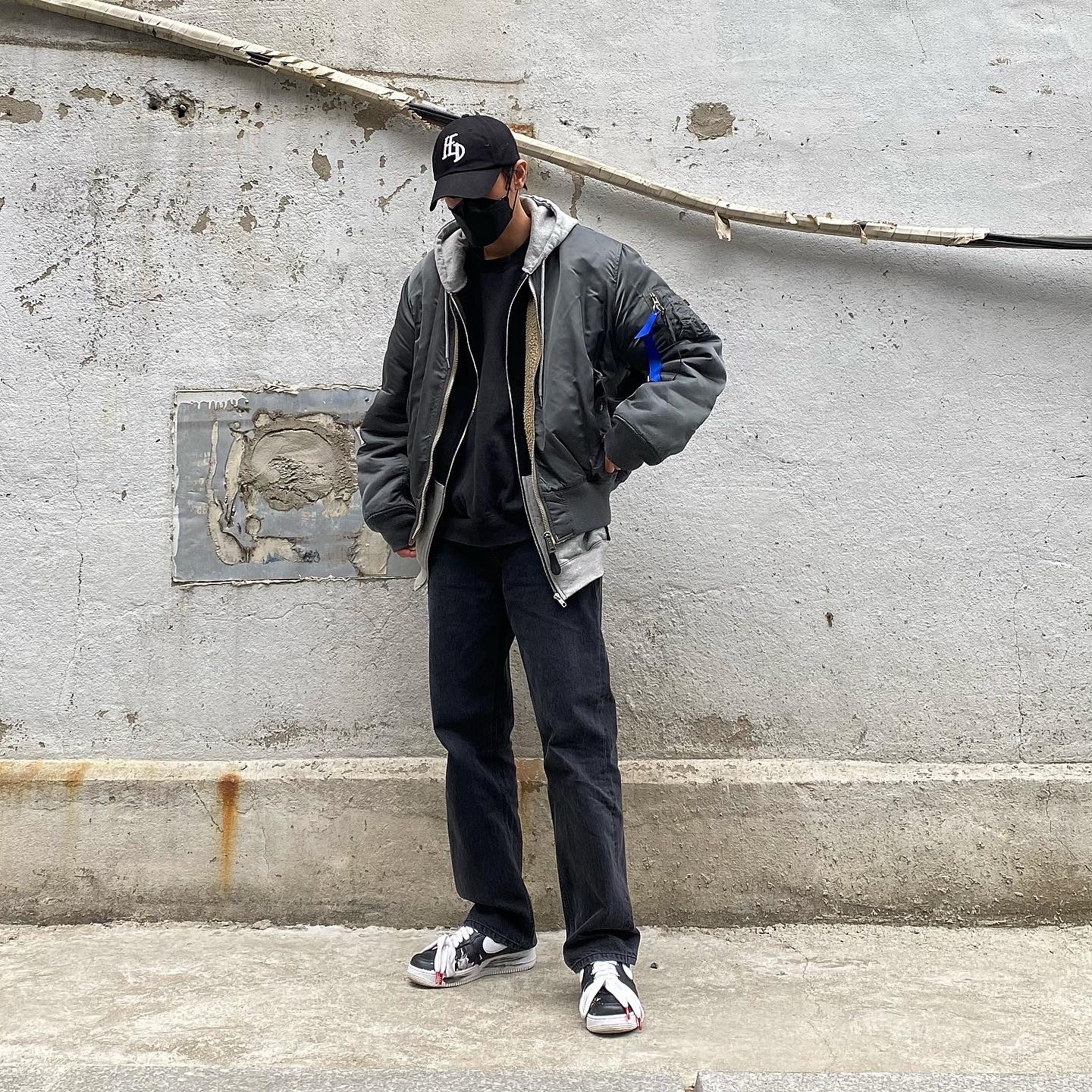 Nike x Peaceminusone Air Force 1 Low Para-Noise 착용 스타일 - 1