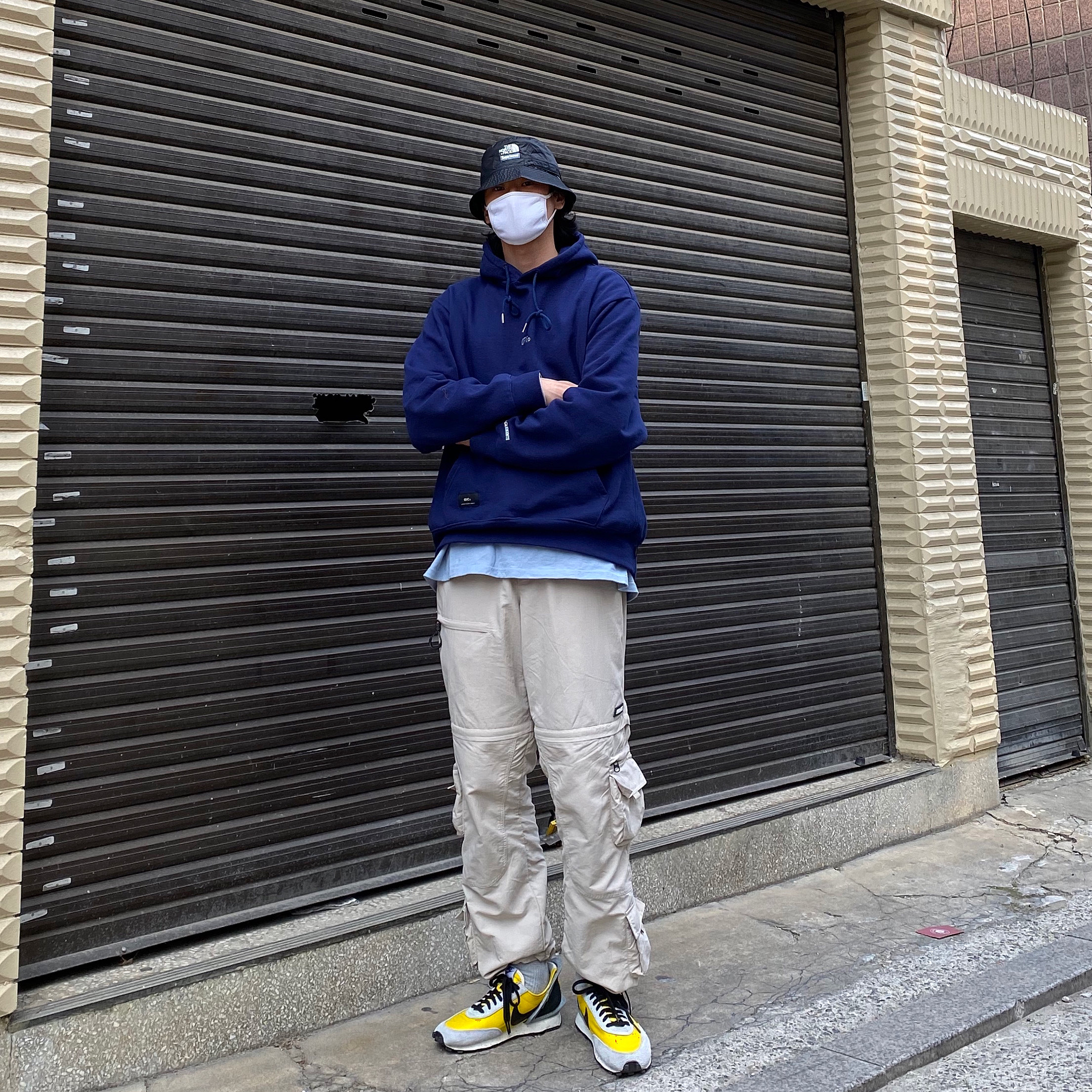 Nike x Undercover Daybreak Bright Citron, Supreme x The North Face Snakeskin Packable Reversible Crusher Black - 18SS 착용 스타일