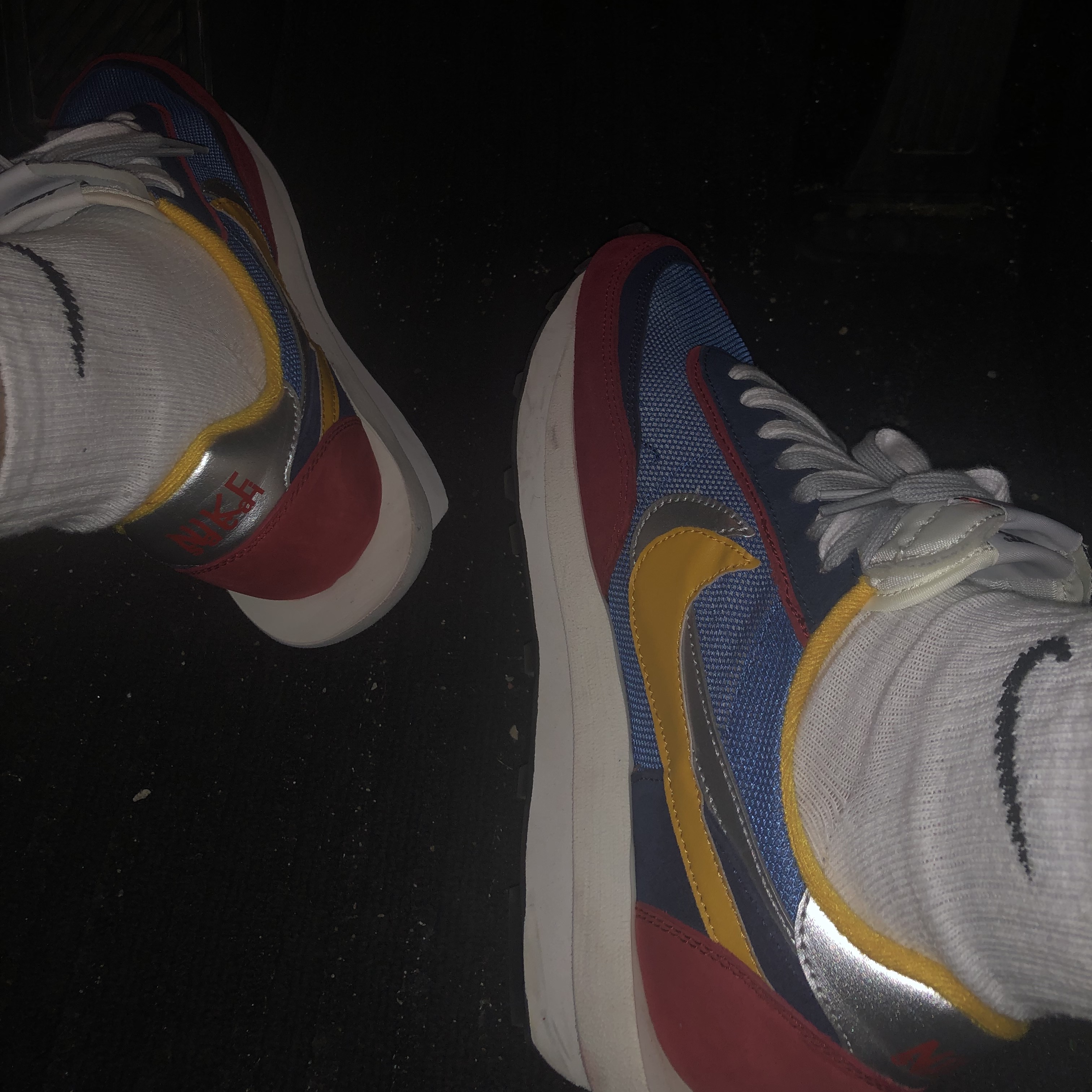 Nike x Sacai LDWaffle Green Multi, Nike x Sacai LDWaffle Blue Multi 착용 스타일 - 2