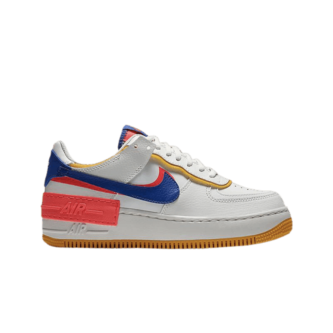 (W) 나이키 에어포스 1 쉐도우 화이트 크림슨 블루((W) Nike Air Force 1 Shadow White Crimson Blue)