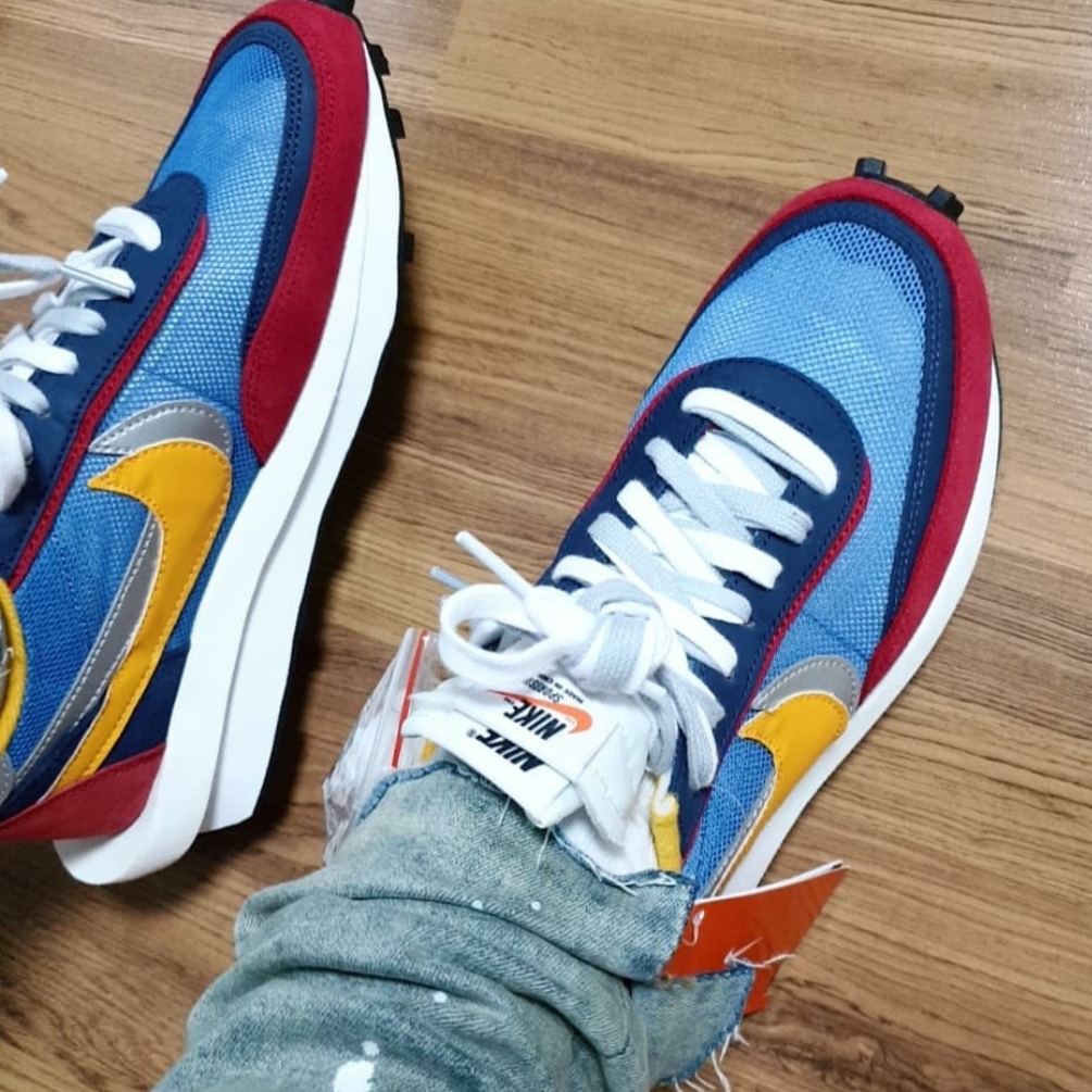 Nike x Sacai LDWaffle Blue Multi 착용 스타일