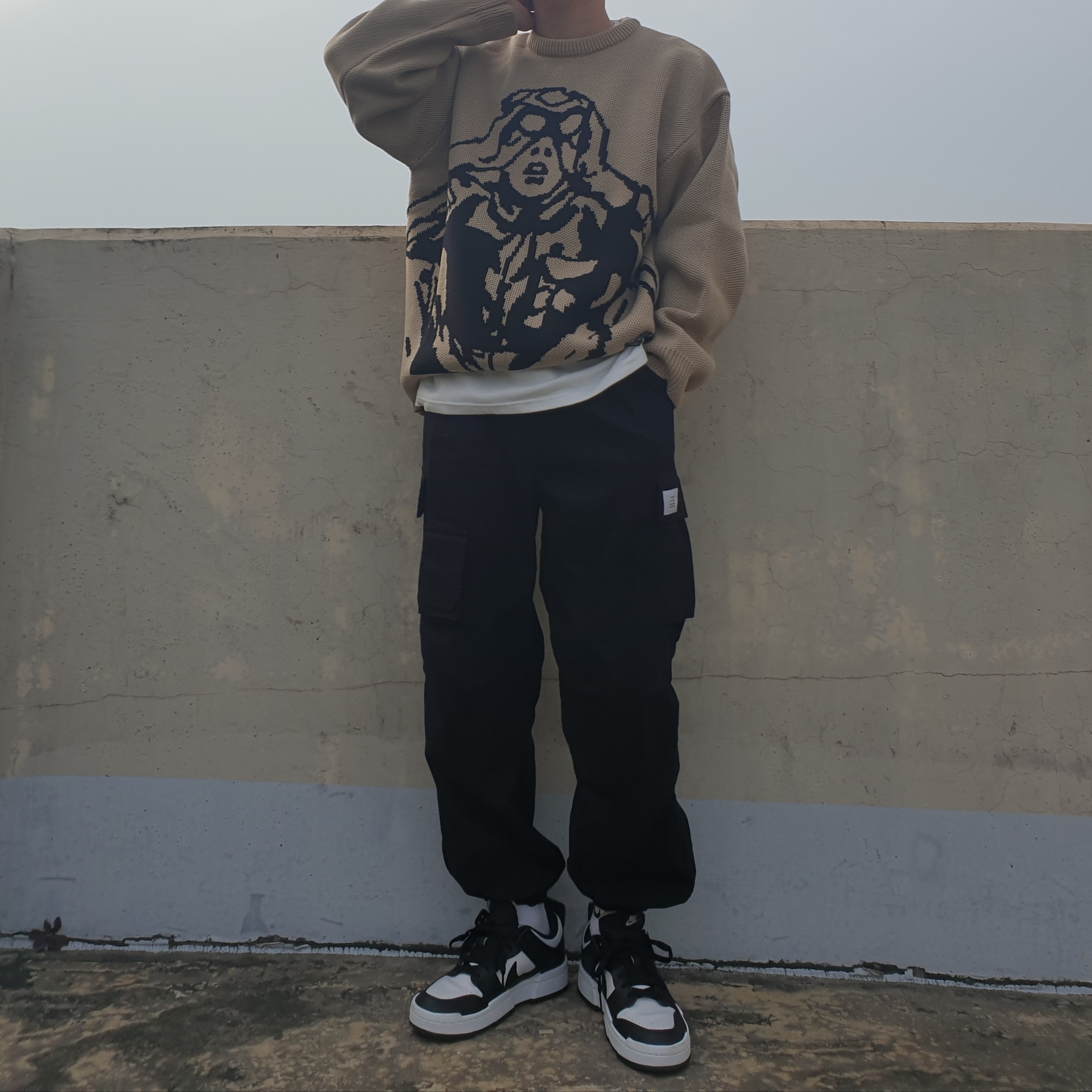 (W) Nike Dunk Low Disrupt Black White 착용 스타일