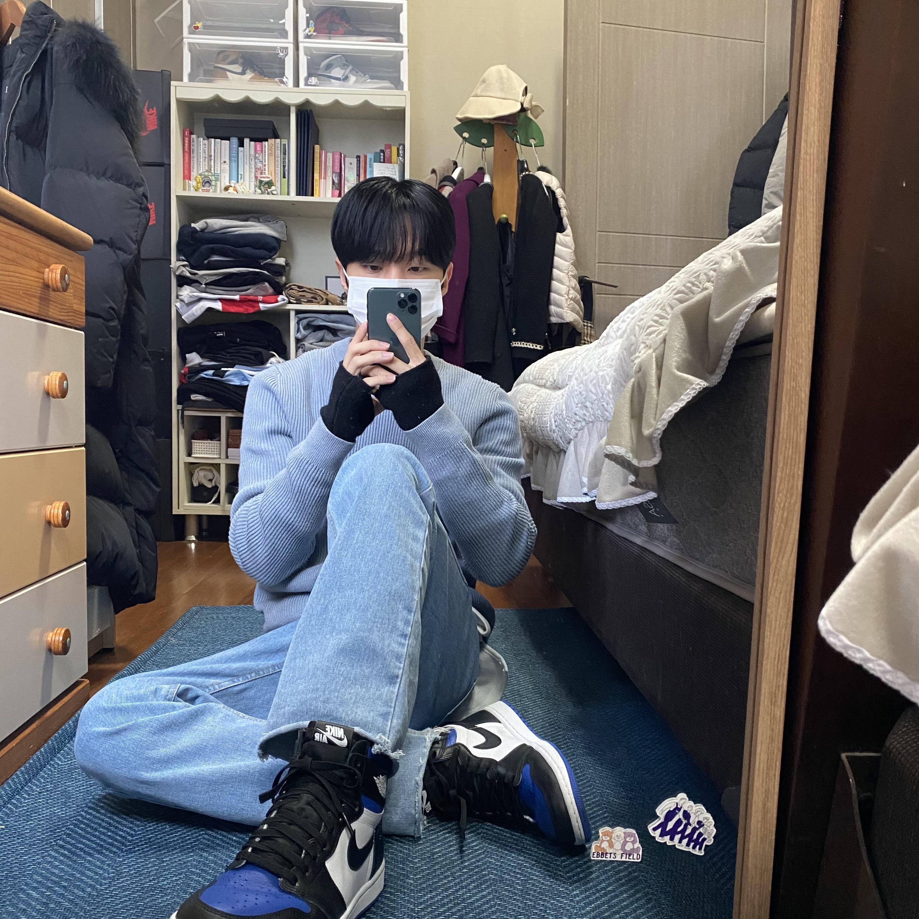 Jordan 1 Retro High OG Royal Toe 착용 스타일 - 1