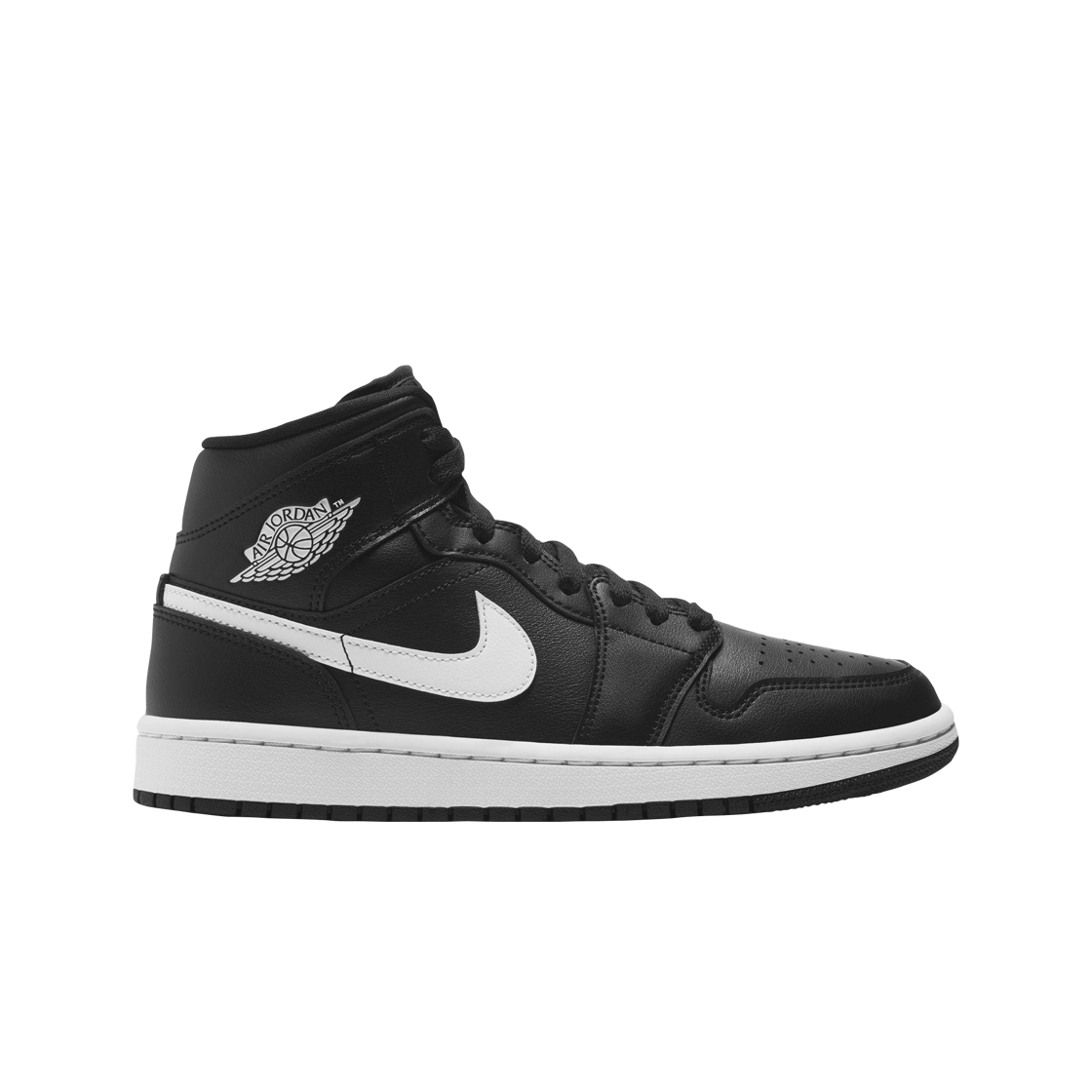 (W) 조던 1 미드 블랙 화이트((W) Jordan 1 Mid Black White)