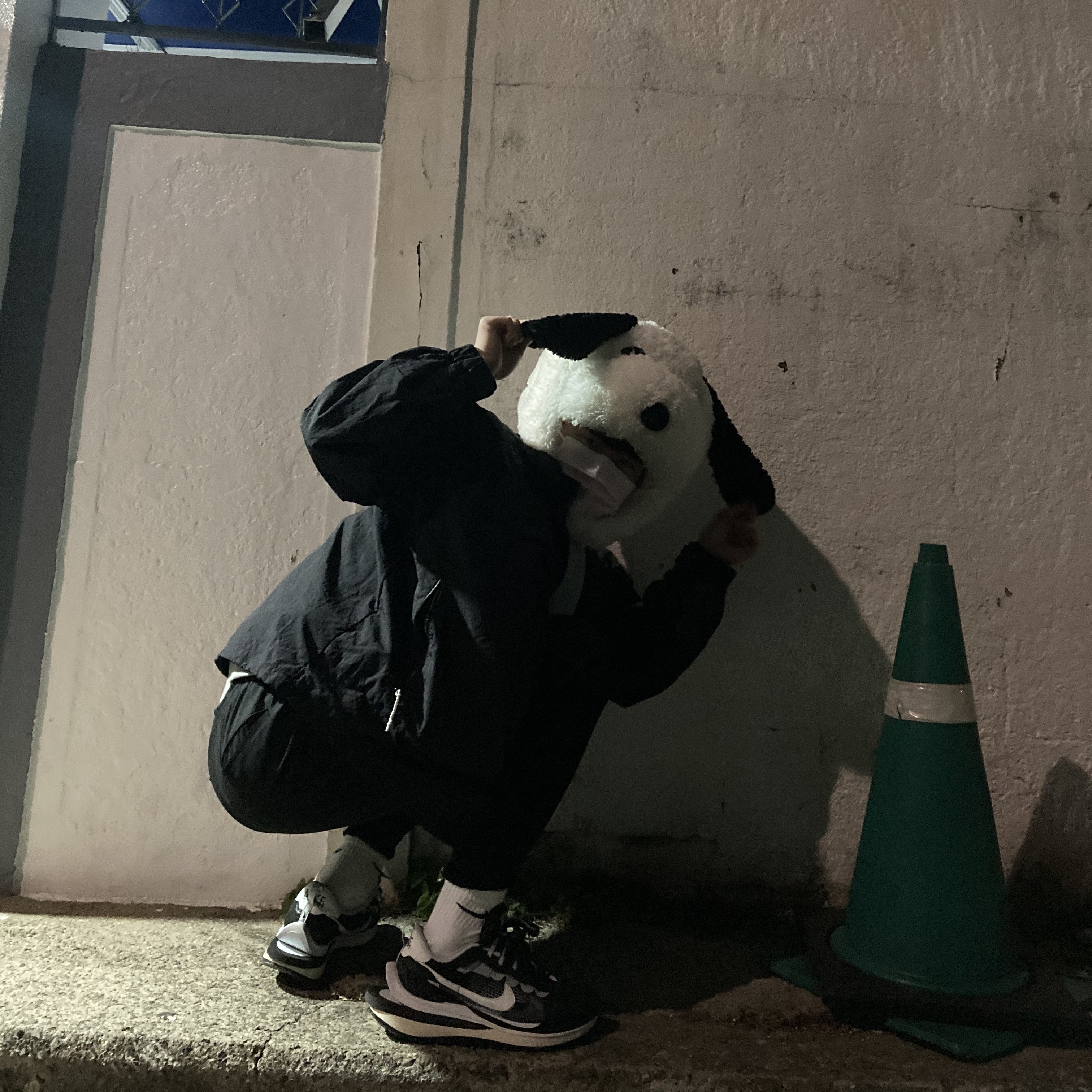 Nike x Sacai VaporWaffle Black White 착용 스타일
