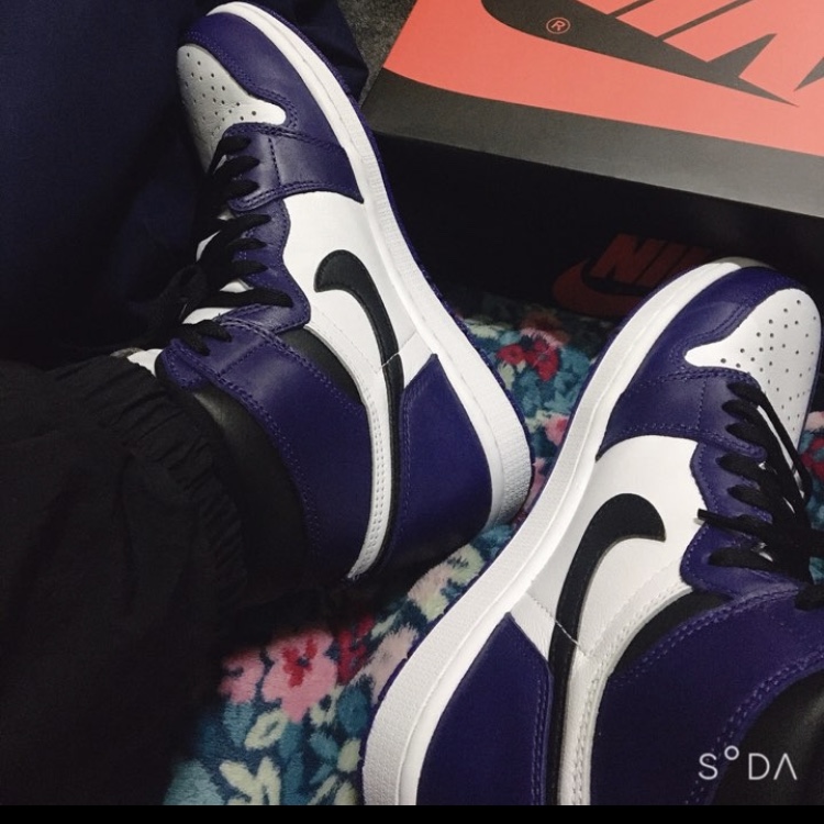 Jordan 1 Retro High OG Court Purple 2020 착용 스타일 - 1