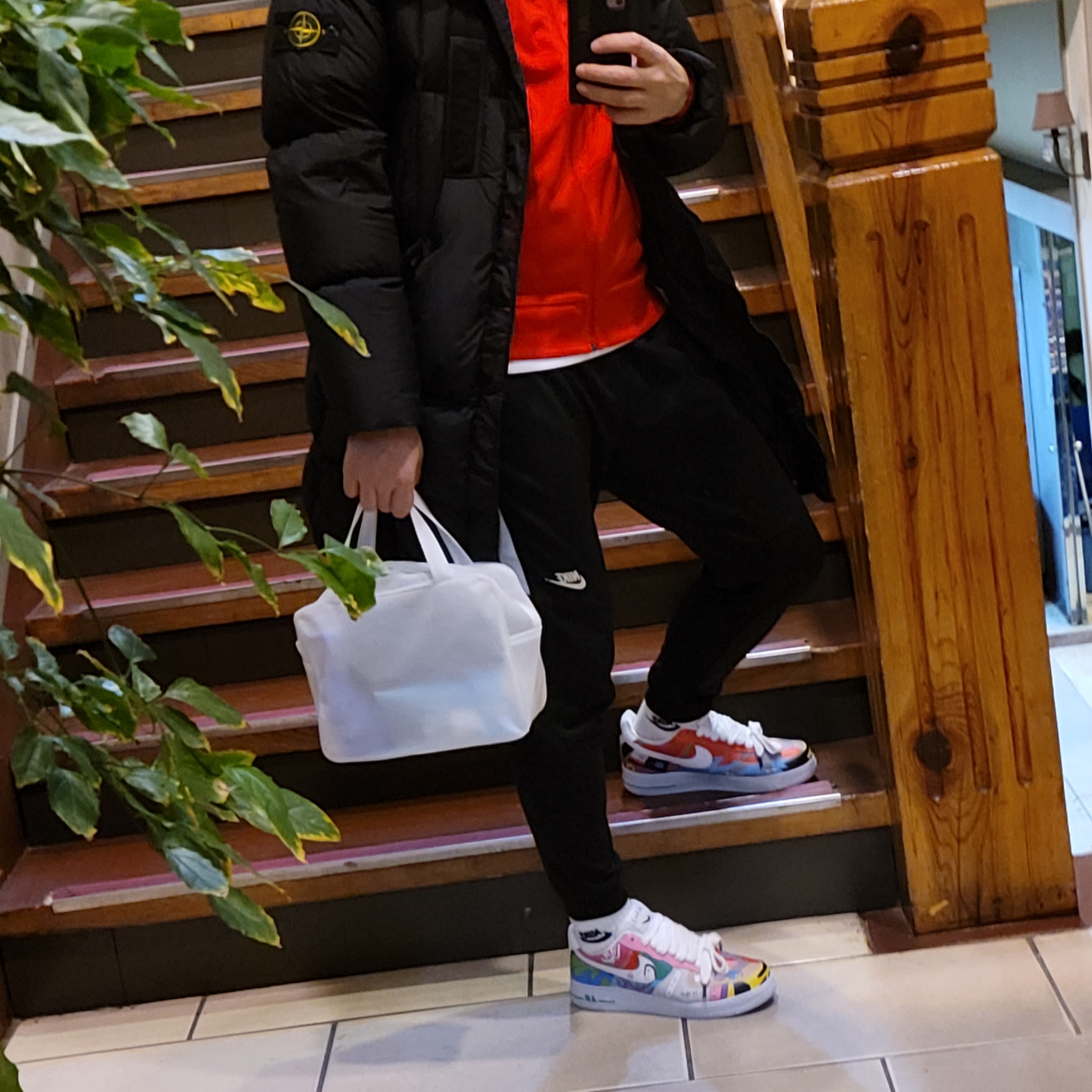 Nike x Ruohan Wang Air Force 1 Low Flyleather 착용 스타일