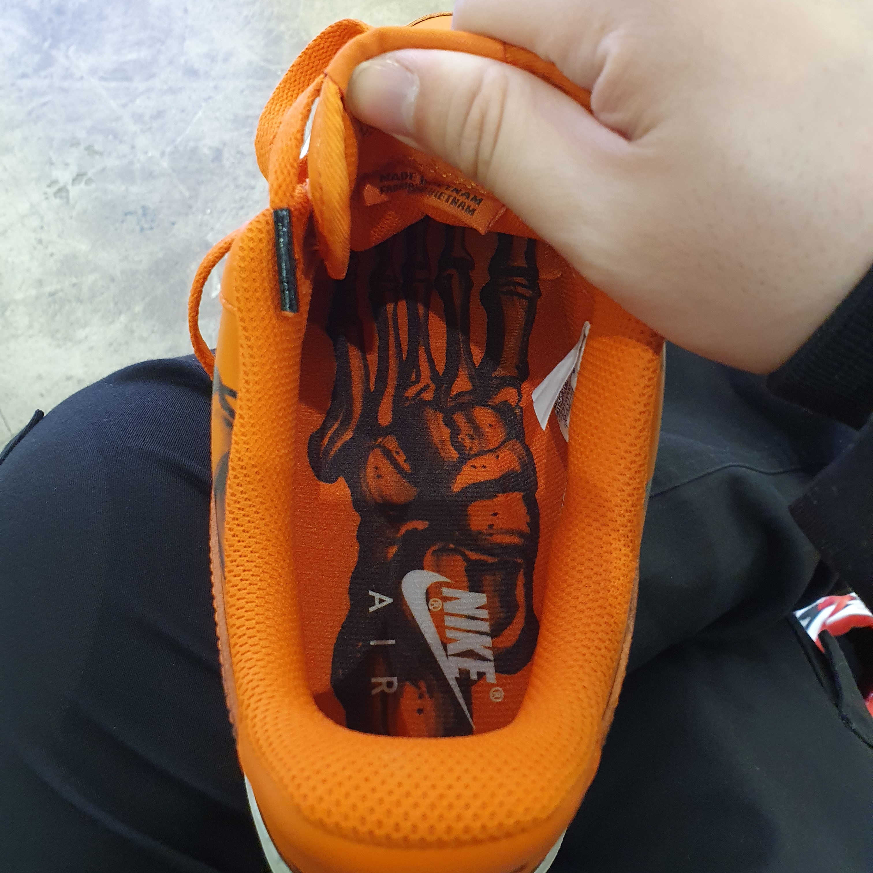 Nike Air Force 1 Low '07 Orange Skeleton 착용 스타일 - 2