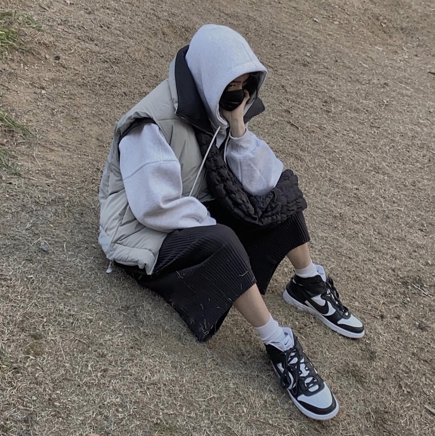 Nike x Ambush Dunk High Black 착용 스타일