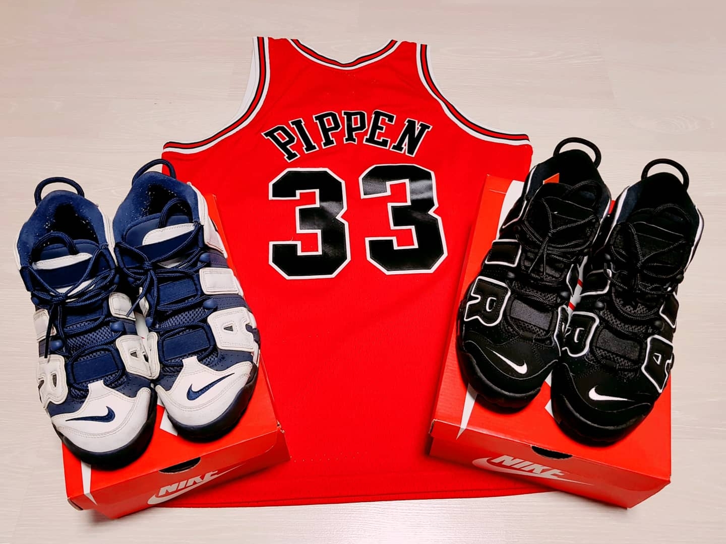 Nike Air More Uptempo Black White 2020, Nike Air More Uptempo Olympics 2012 착용 스타일
