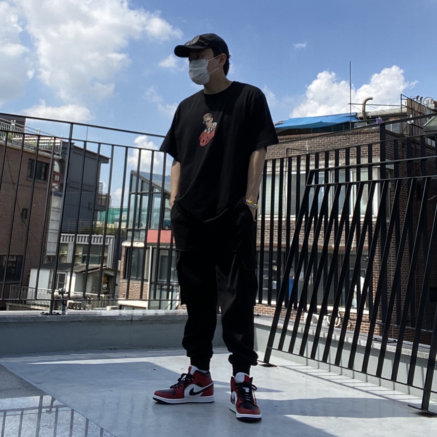 Jordan 1 Mid Chicago Black Toe 착용 스타일