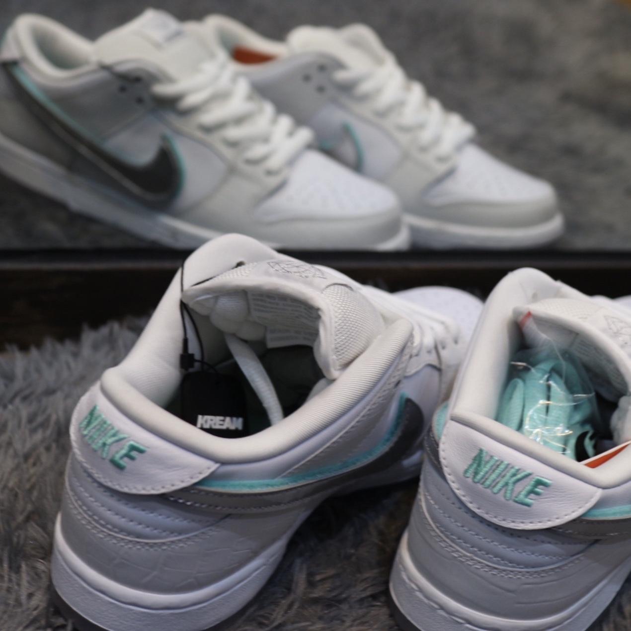 Nike x Diamond Supply Co. SB Dunk Low White Diamond 착용 스타일