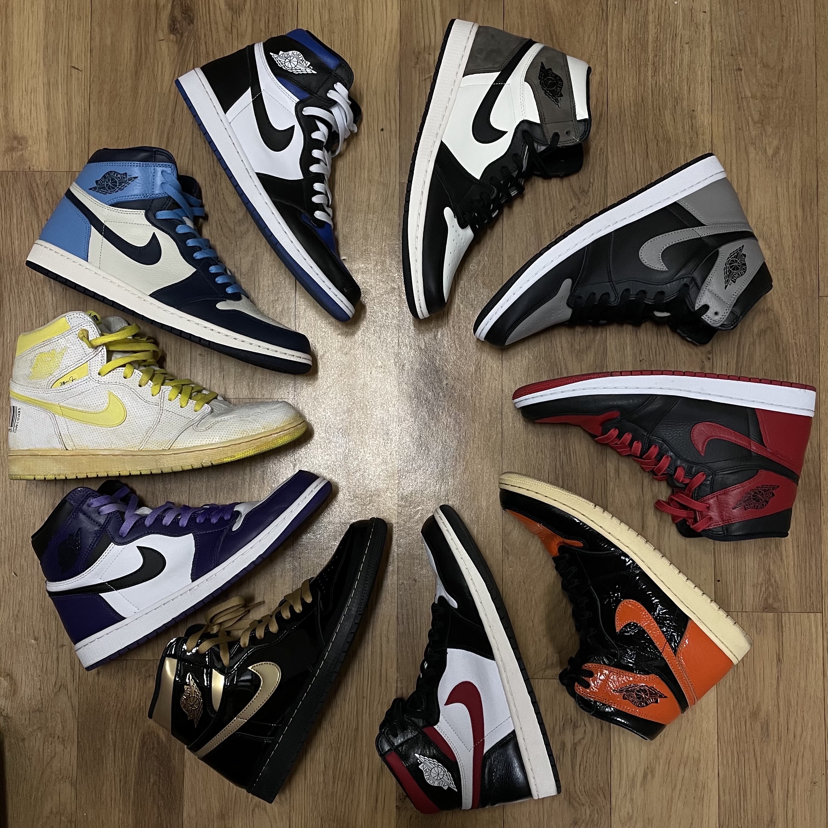 Jordan 1 Retro High OG Black Mocha, Jordan 1 Retro High OG Shadow 2018 착용 스타일