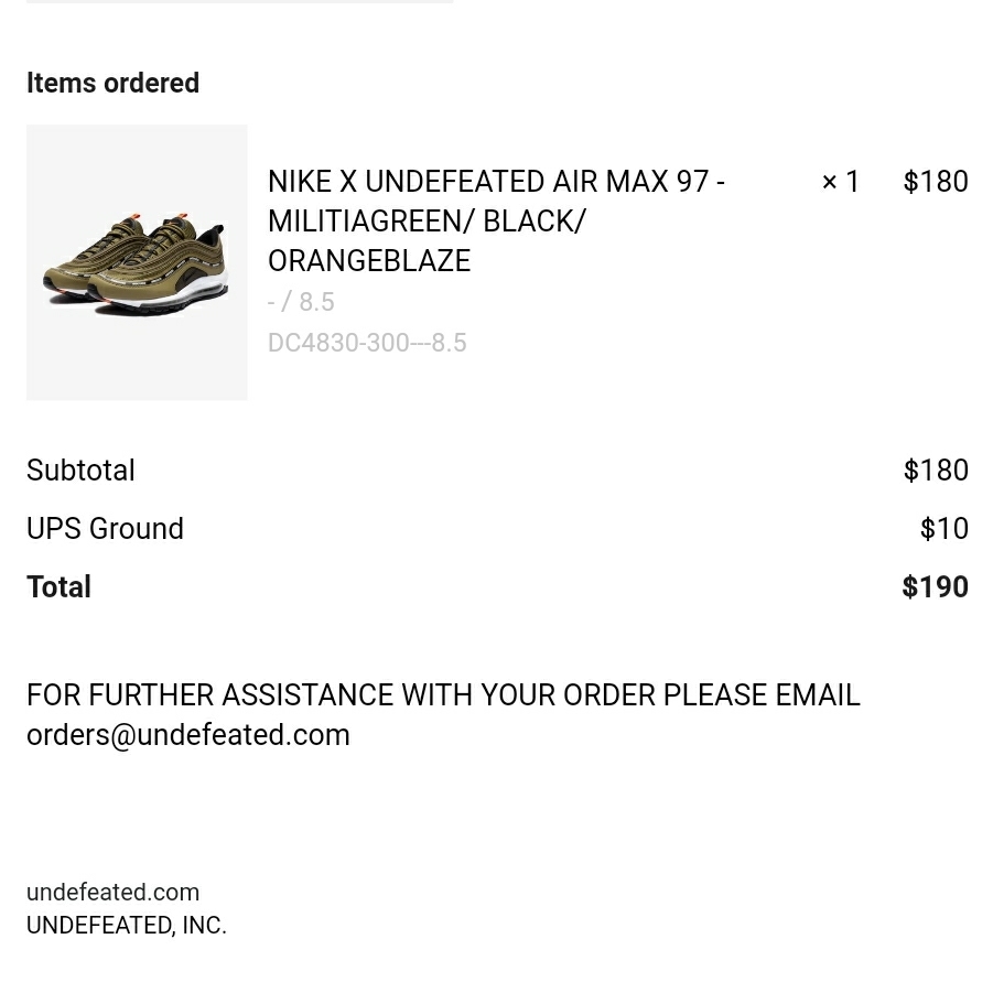 Nike x Undefeated Air Max 97 Sail 착용 스타일