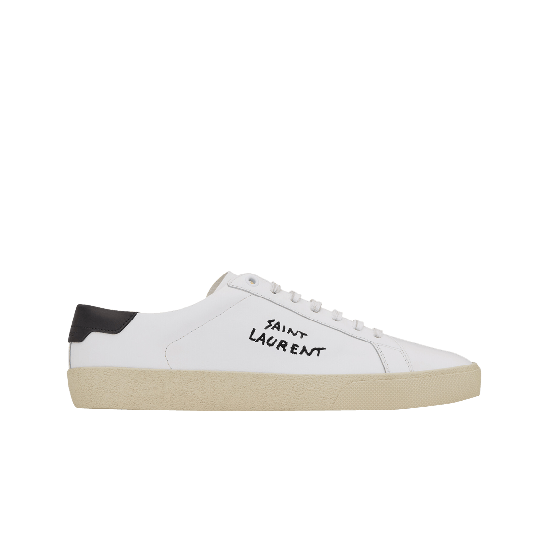 (W) 생로랑 코트 클래식 SL/06 스니커즈 화이트 블랙((W) Saint Laurent Court Classic SL/06 Sneakers White Black)