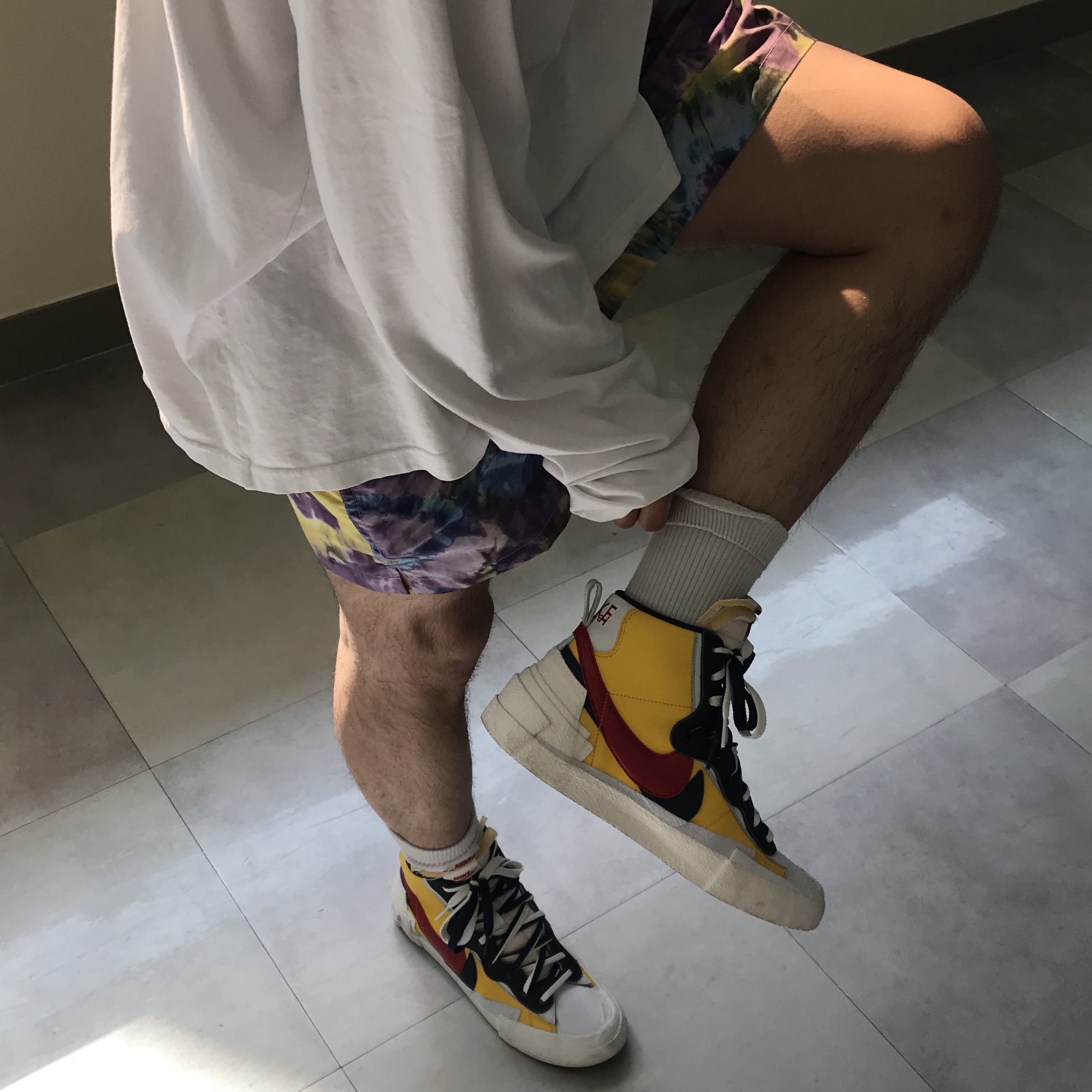 Nike x Sacai Blazer Mid Snow Beach 착용 스타일
