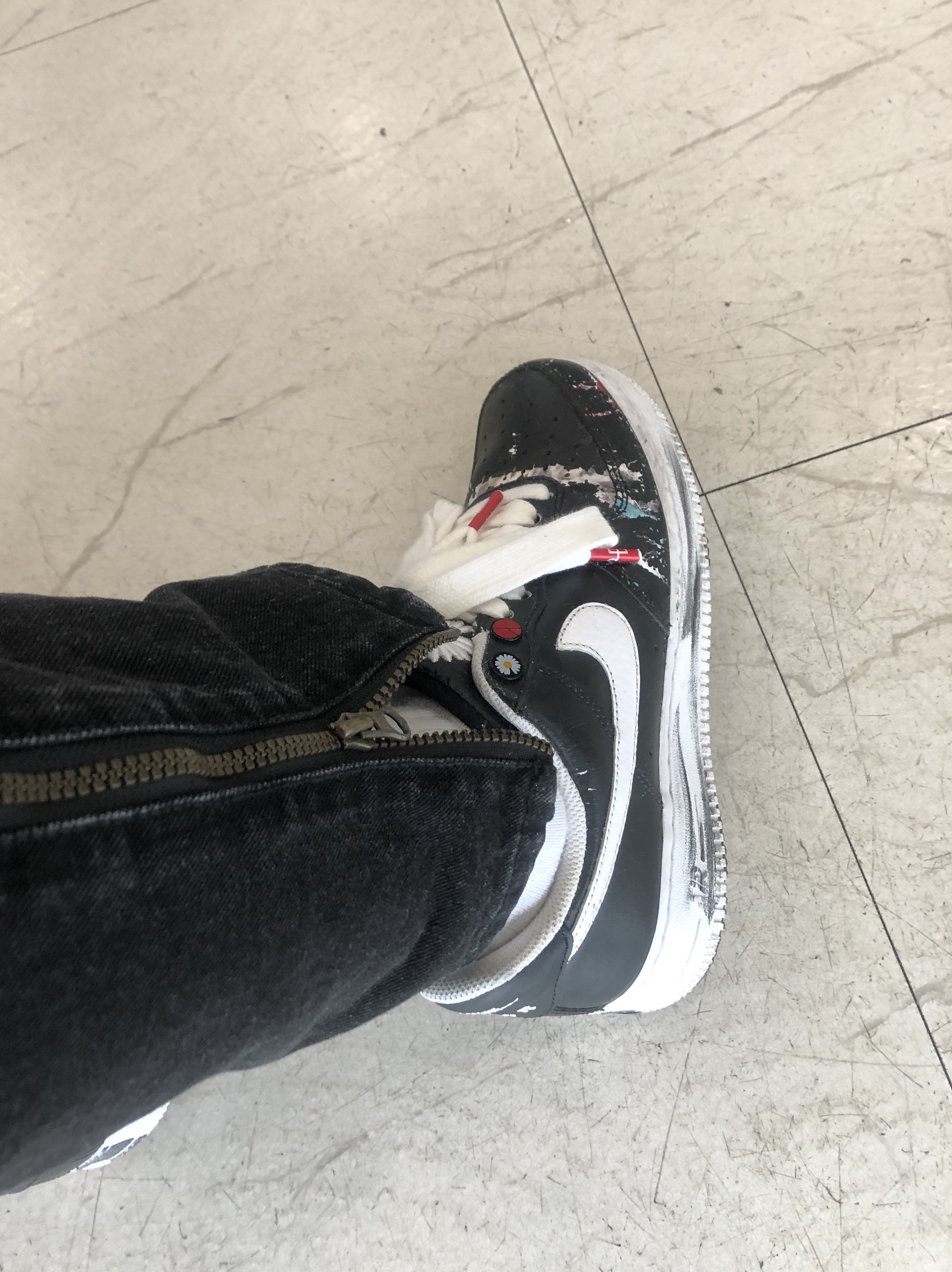 Nike x Peaceminusone Air Force 1 Low Para-Noise 착용 스타일