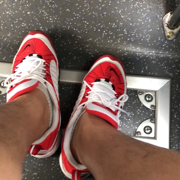 (W) Nike Air Max 98 Gym Red 착용 스타일 - 2
