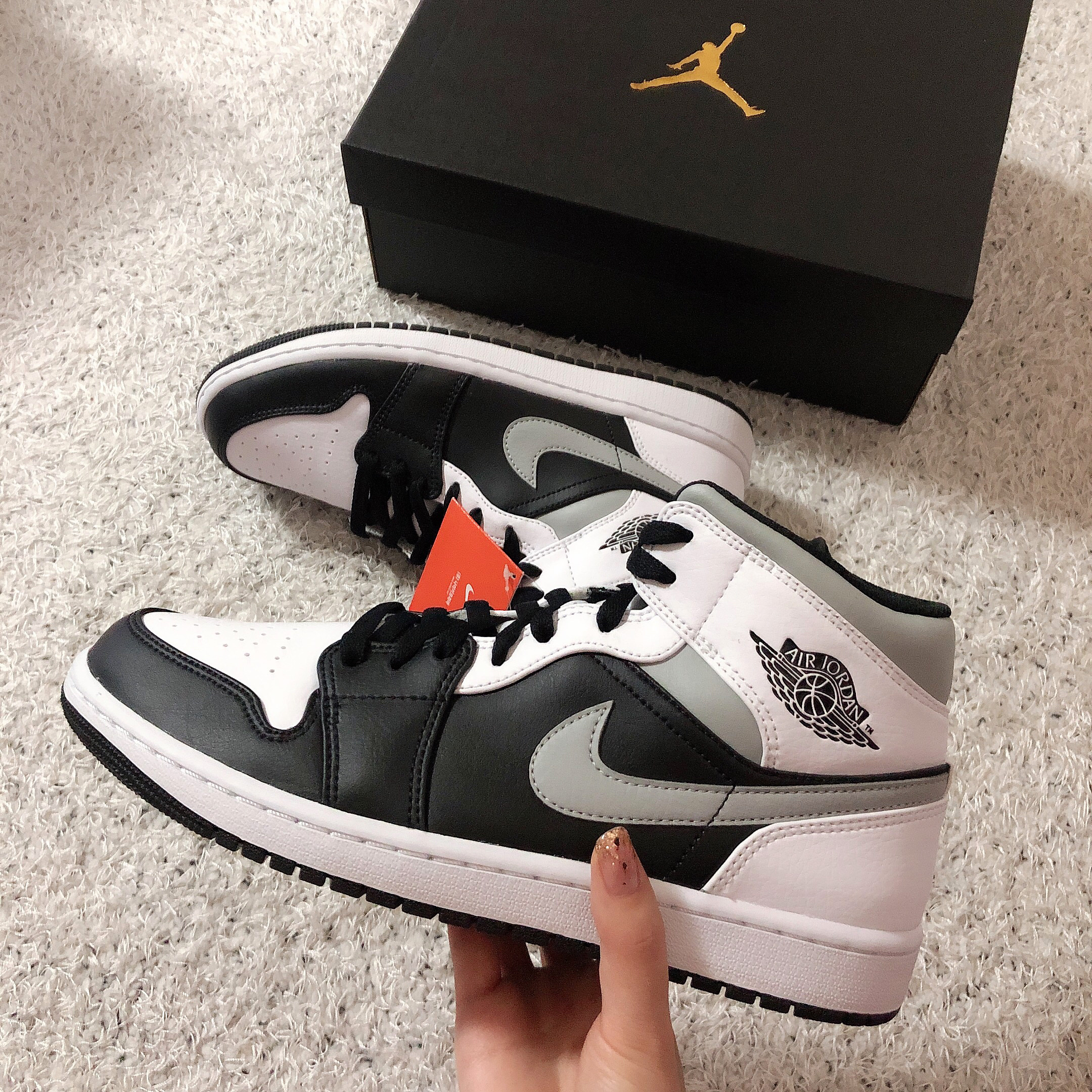 (GS) Jordan 1 Mid White Shadow 착용 스타일