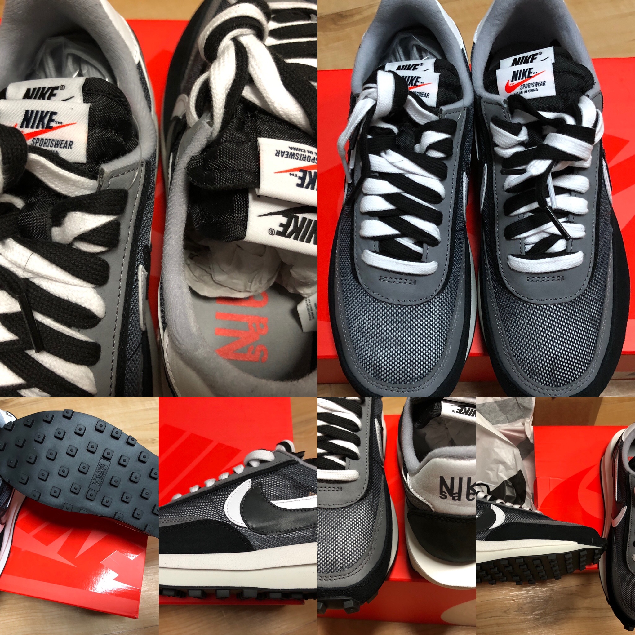 Nike x Sacai LDWaffle Black 착용 스타일