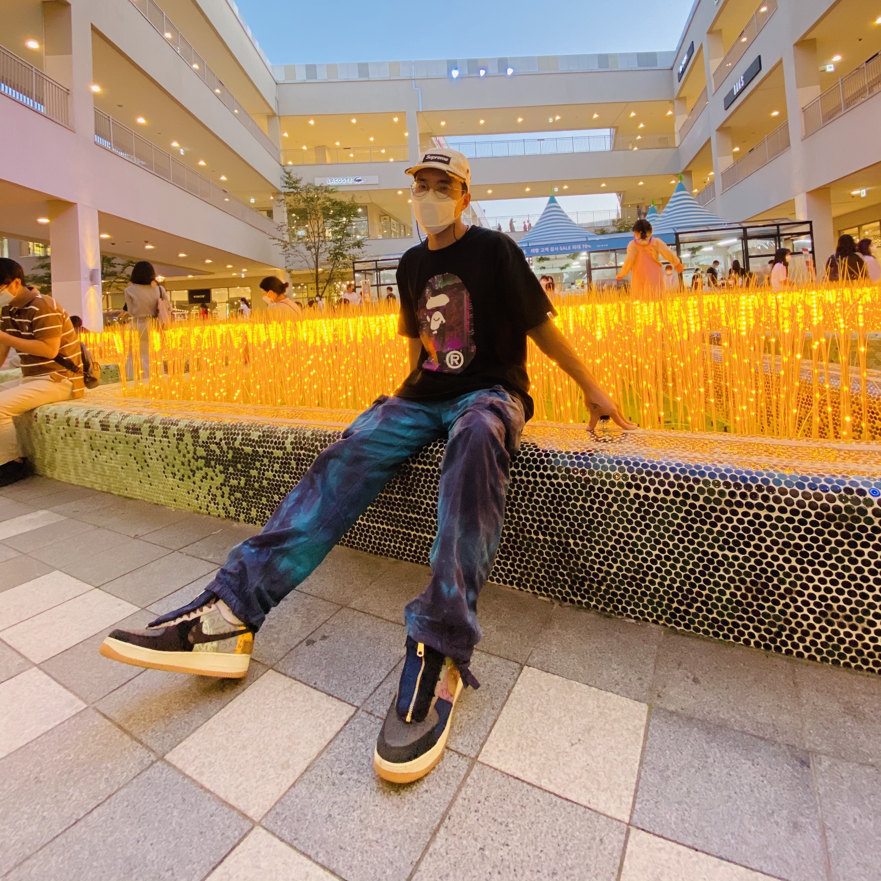 Nike x Travis Scott Air Force 1 Low Cactus Jack 착용 스타일