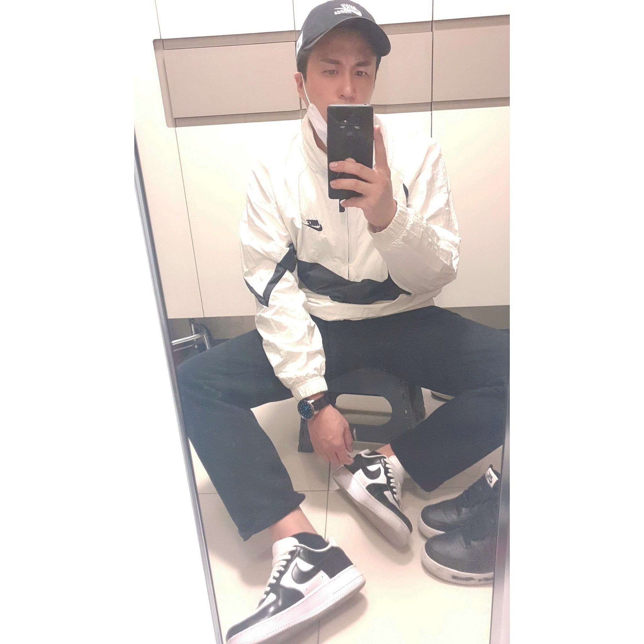 Nike Air Force 1 '07 Low White 착용 스타일